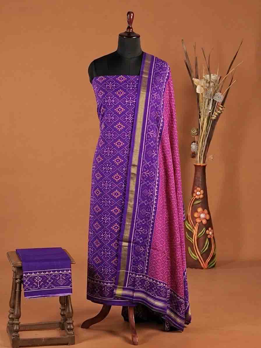 Purple & Pink Panchanda with Boody Patola Dress