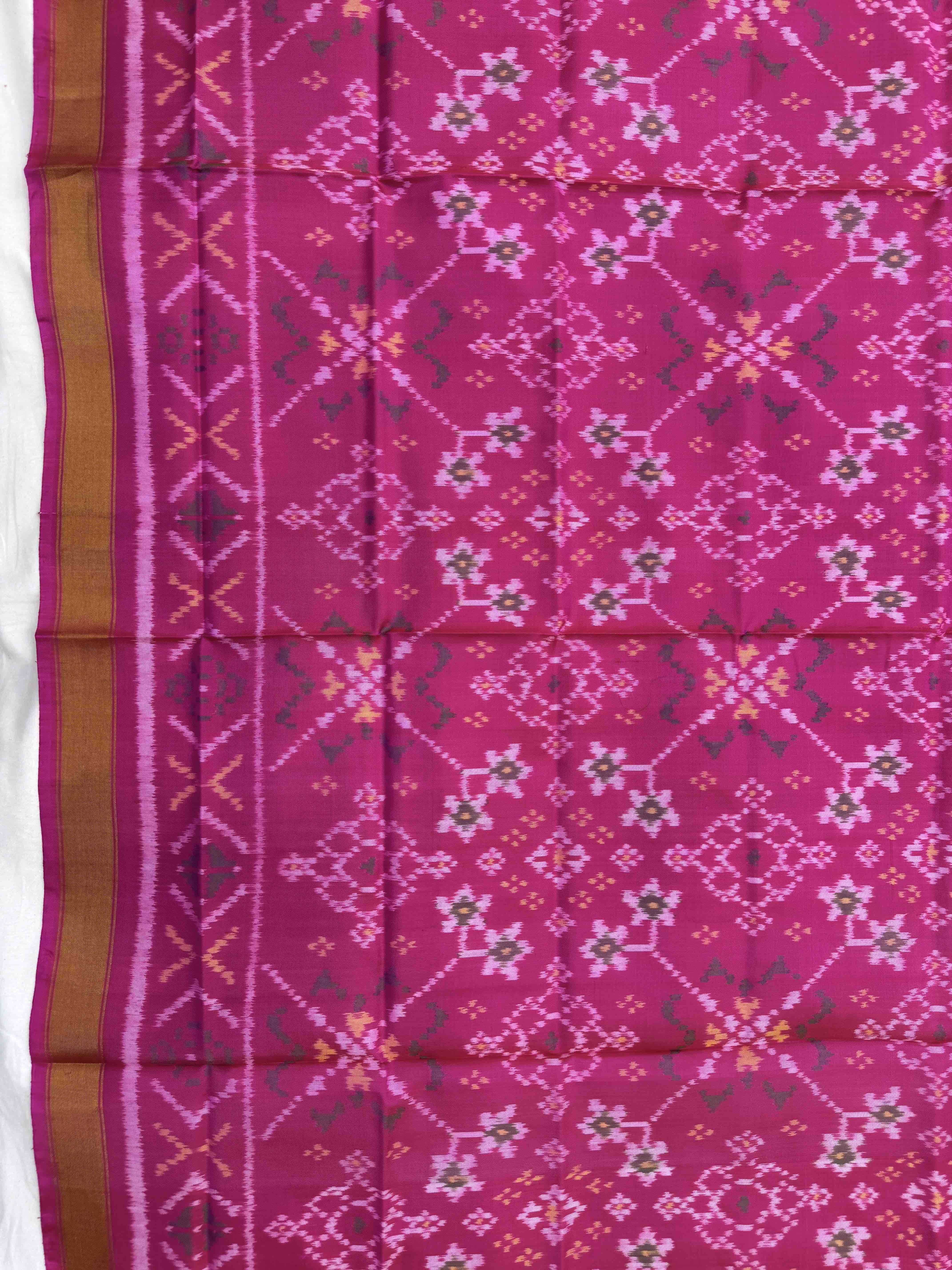 Pink Navratan Single Ikat Patola Dupatta