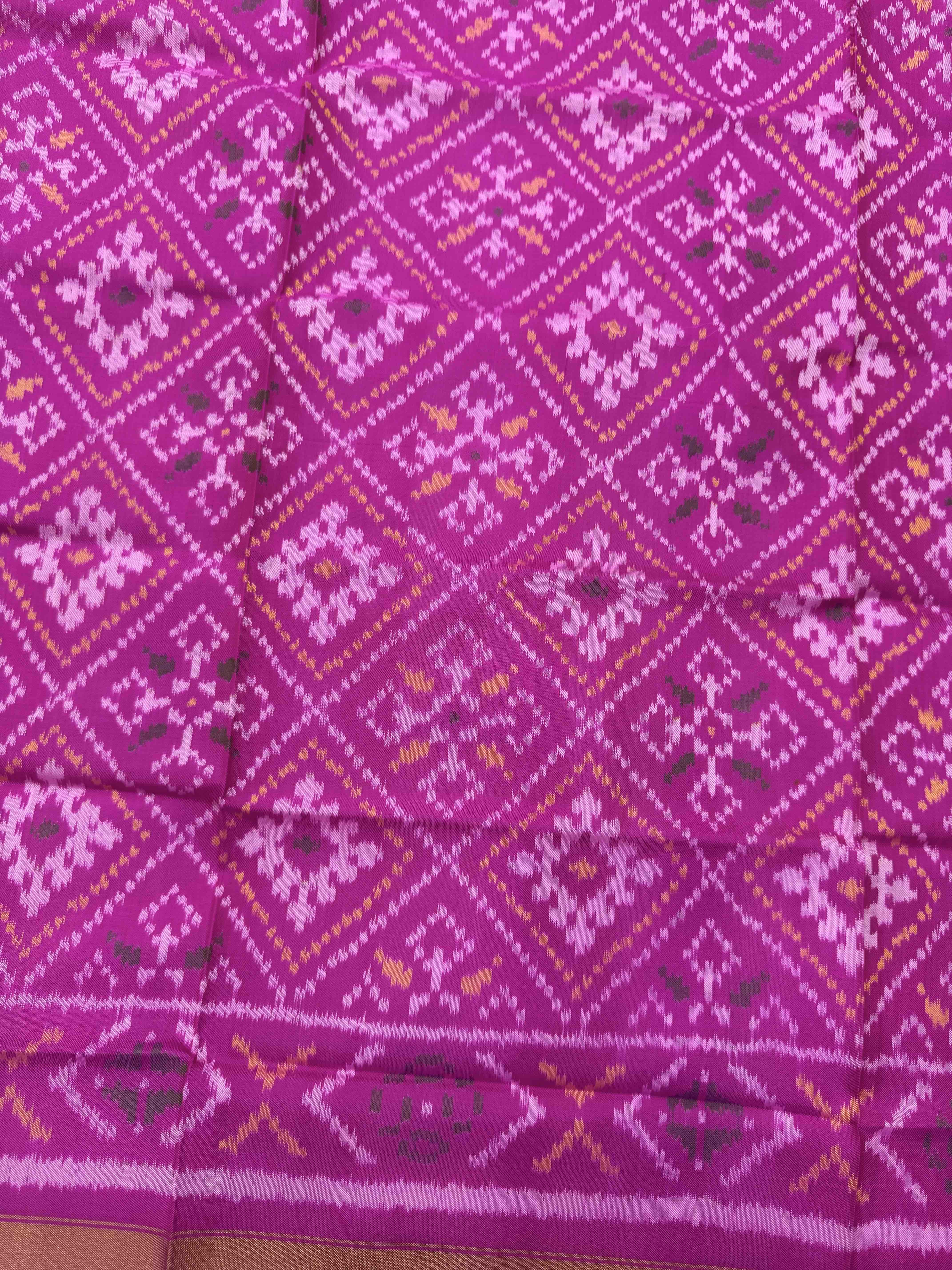 Pink Panchanda Single Ikat Patola Dupatta