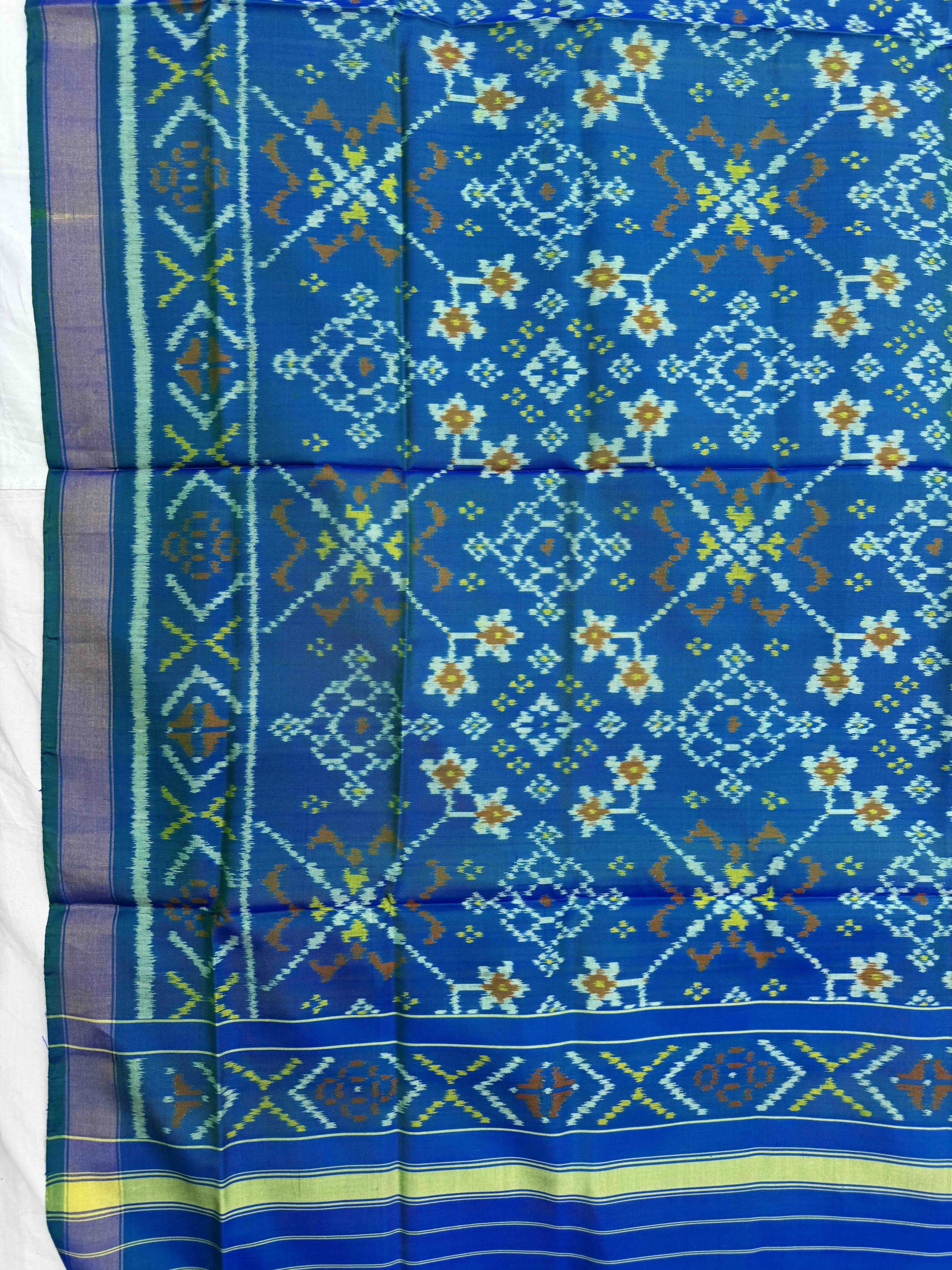 Turquoise Blue Navratan Single Ikat Patola Dupatta