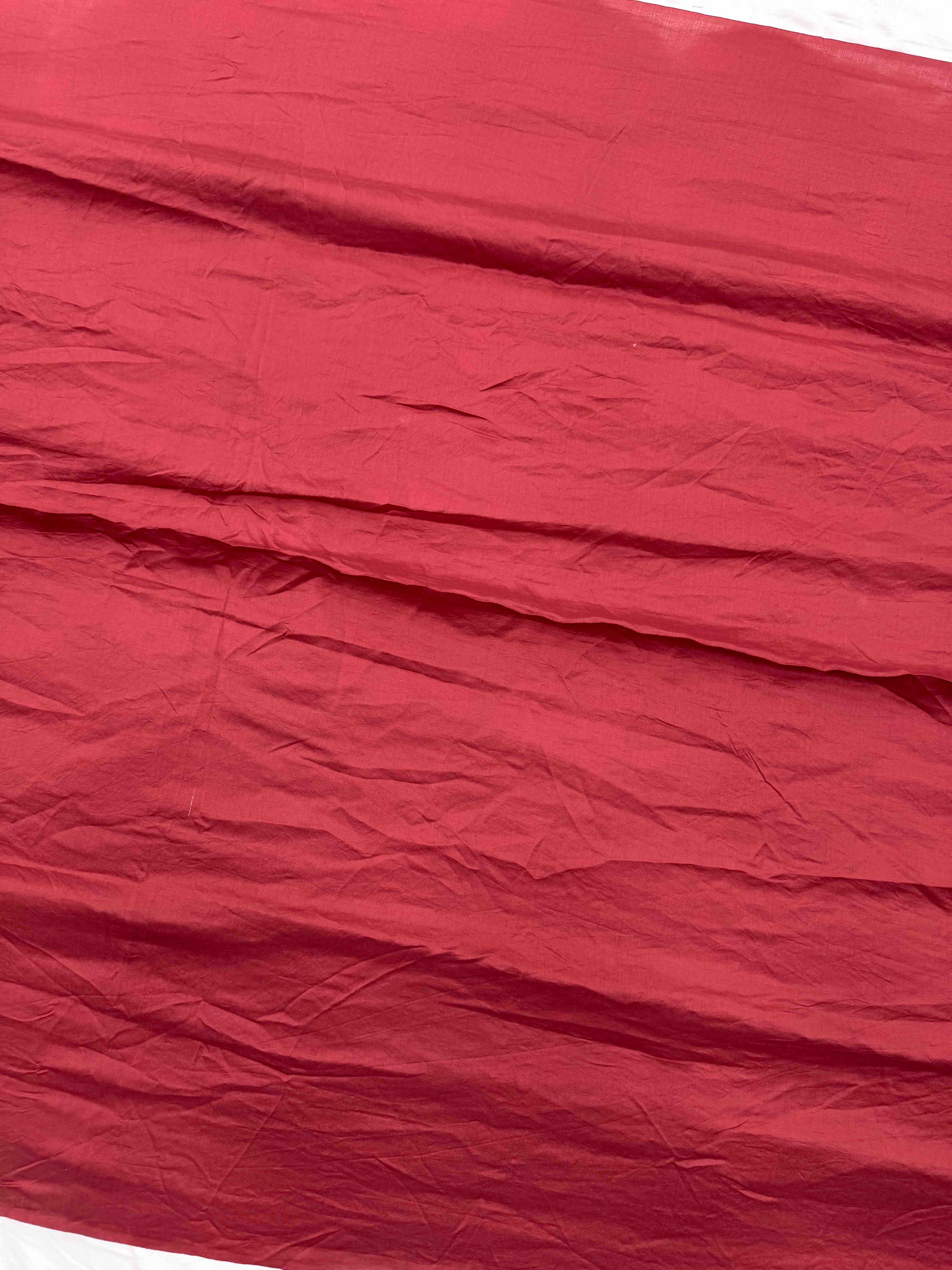Red & Light Pista Bandhej with Kantha Word Dress Material