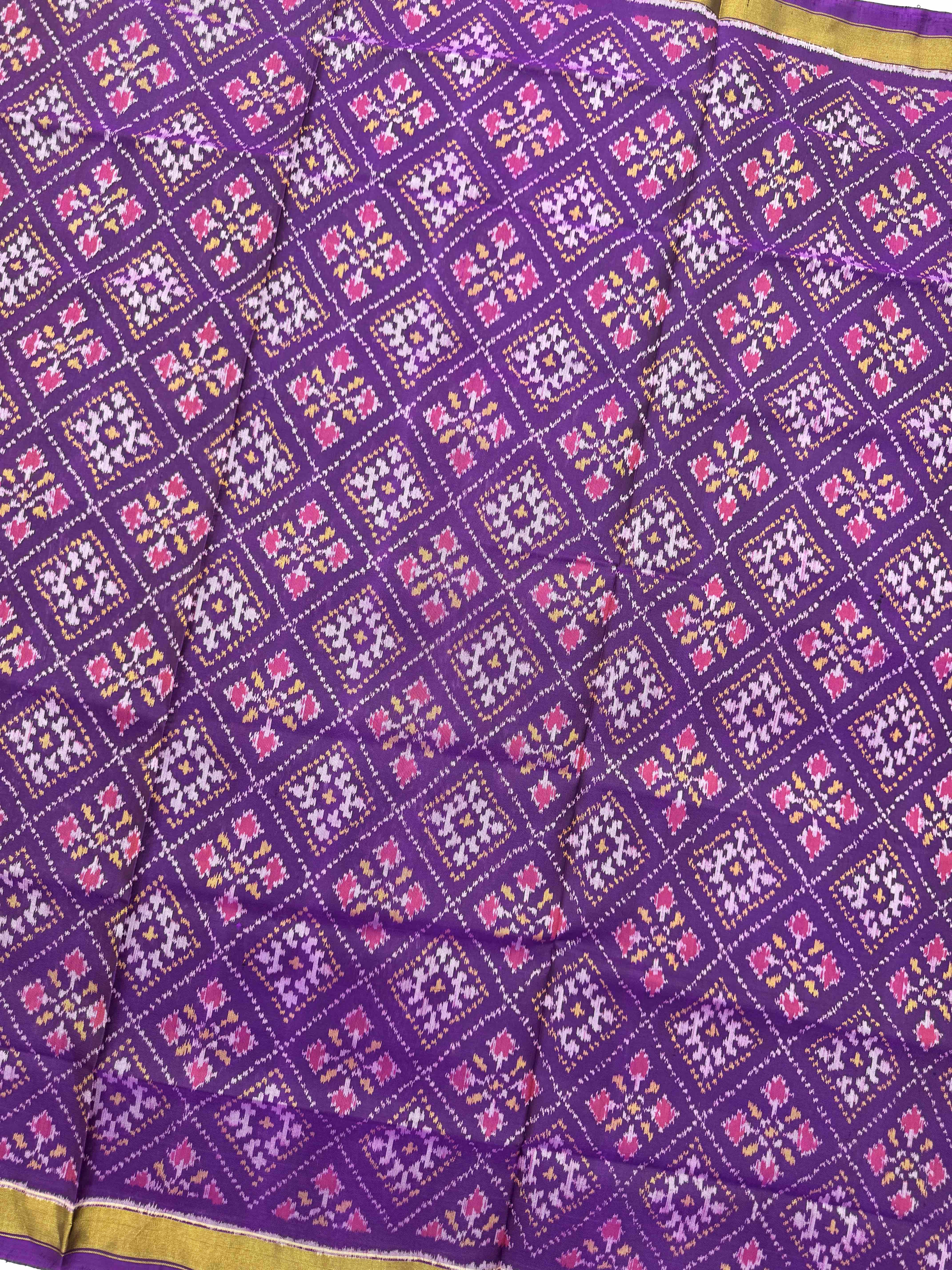 Purple Panchanda Rajkot Patola Saree