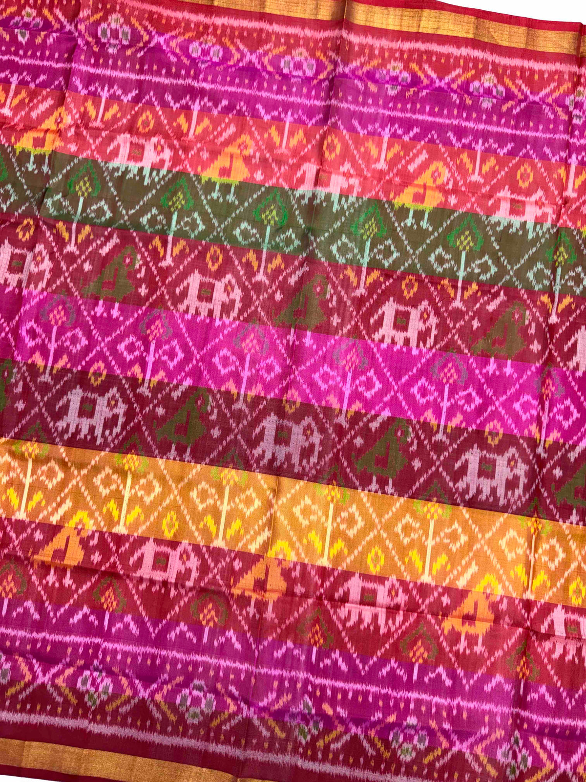 Multicolor Narikunj Single Ikat Patola Dupatta