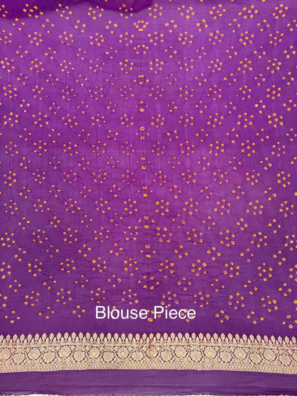 Purple Banarasi Georgette Bandhani Saree