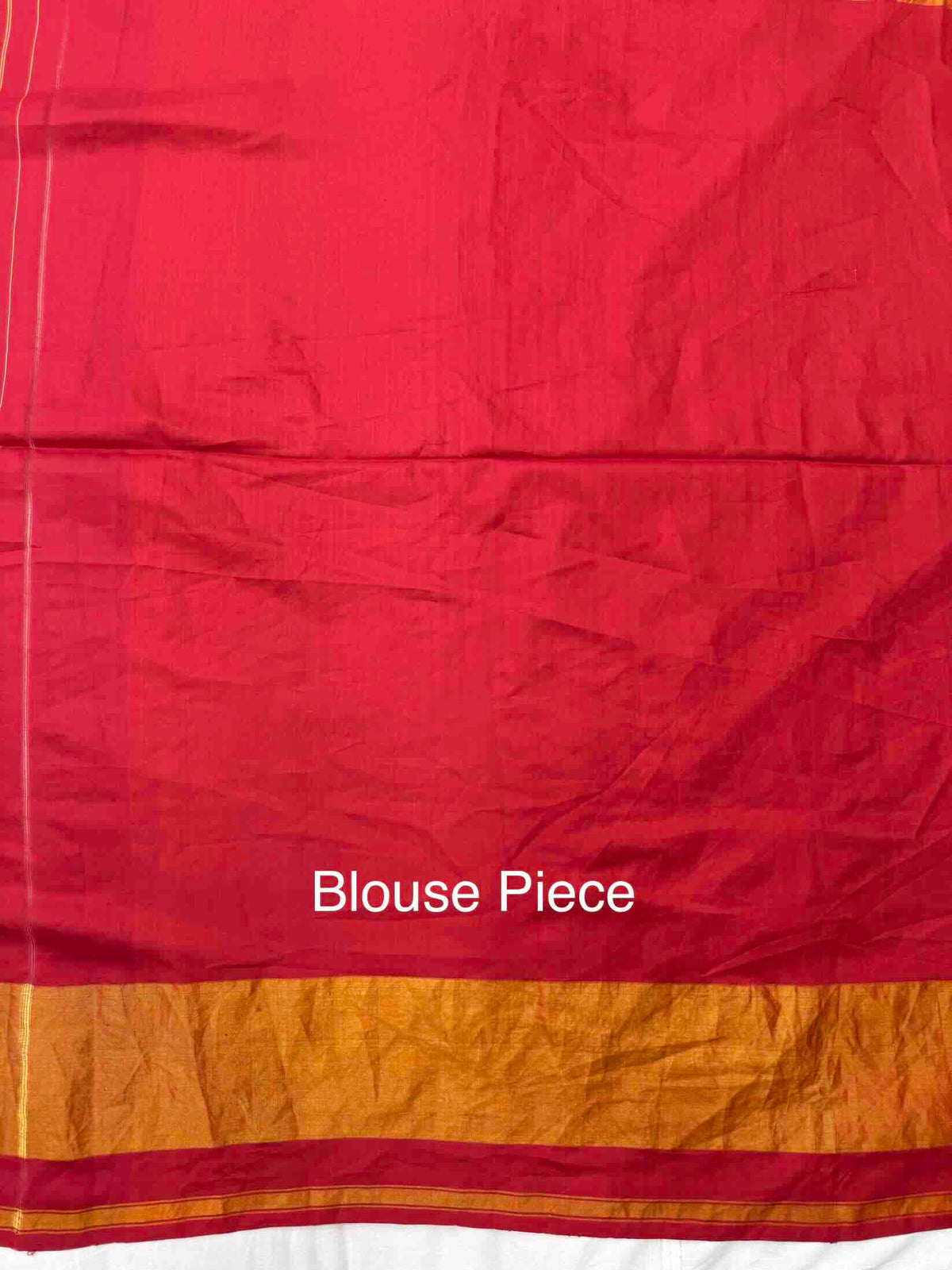 Red & Purple Single Ikat Bandhani Patola Saree