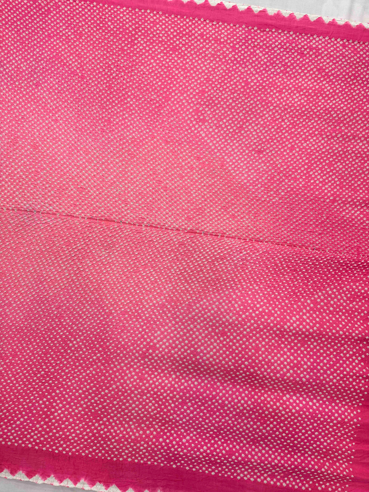 Pink Shaded Gajji Bandhani Saree