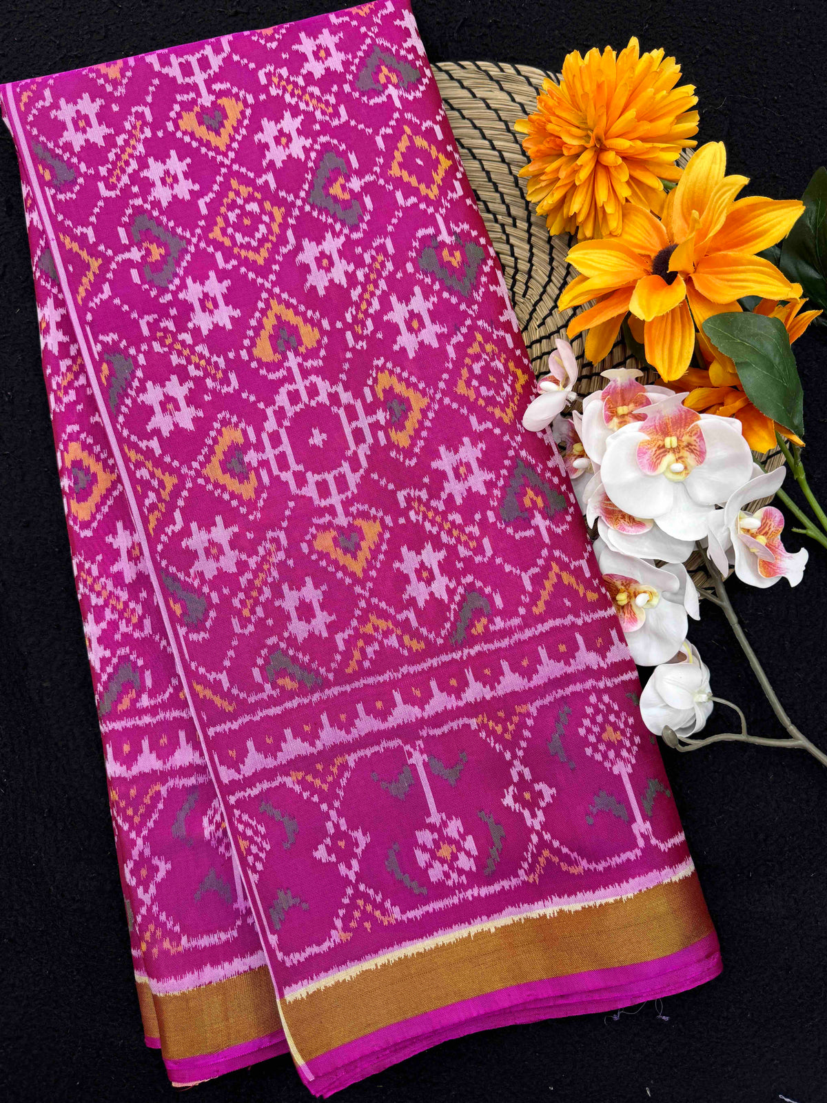 Pink Manekchowk Rajkot Patola Saree