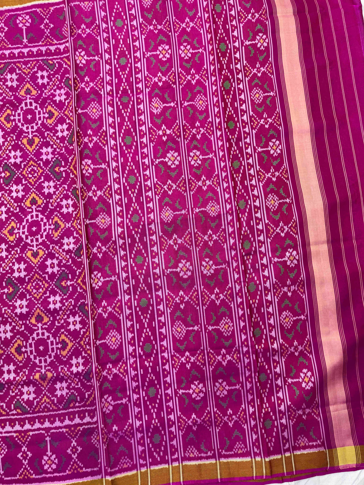 Pink Manekchowk Rajkot Patola Saree