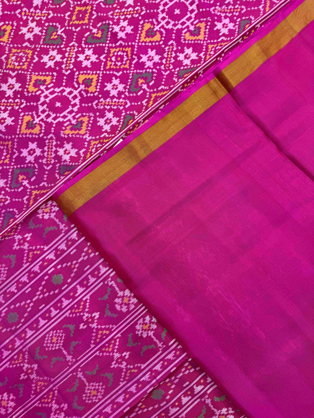Pink Manekchowk Rajkot Patola Saree