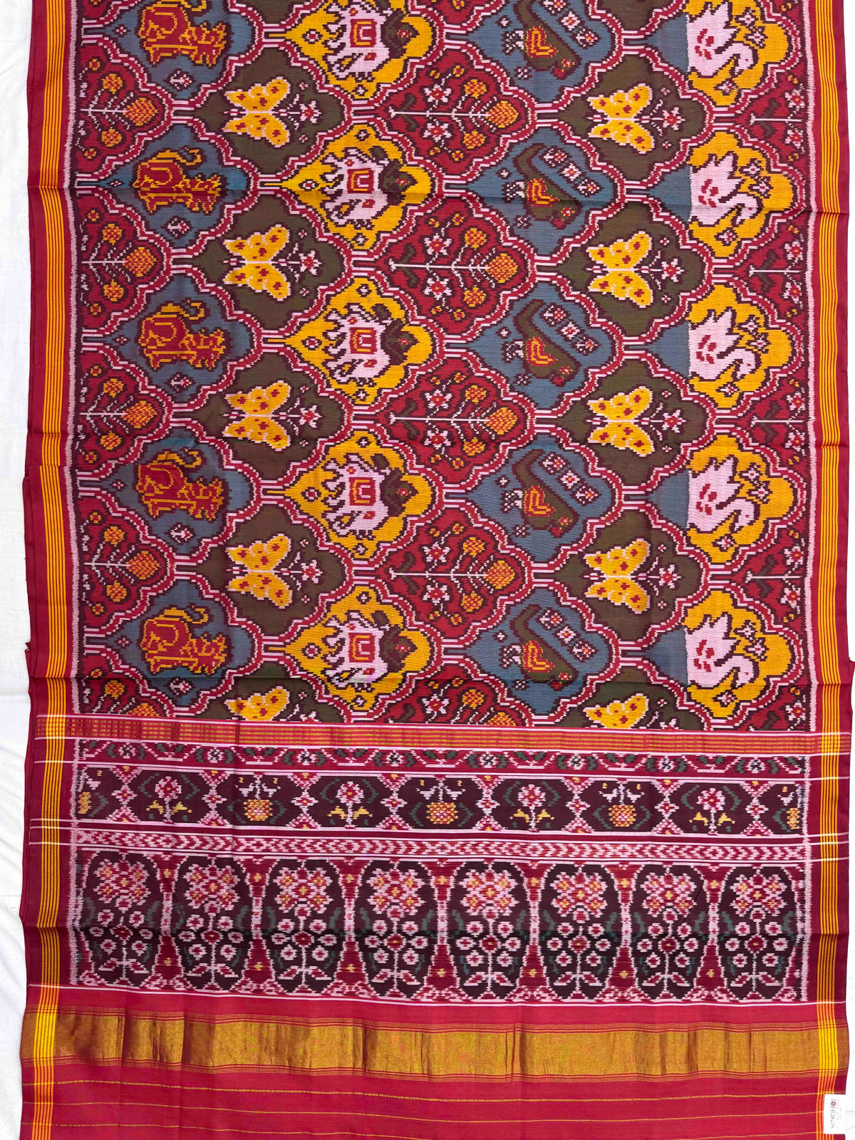 Red & Multicolor Fancy Narikunj Single Ikat Patan Patola Saree