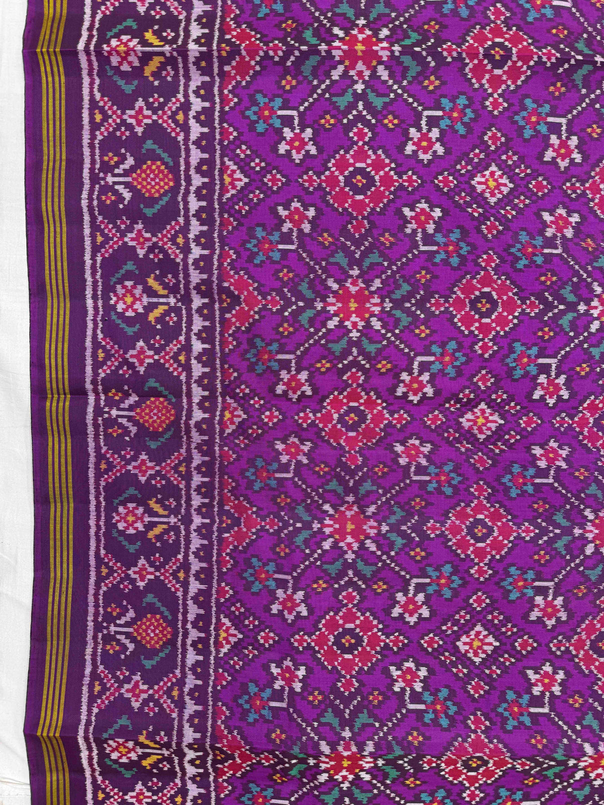 Purple Navratan Single Ikat Patan Patola Saree