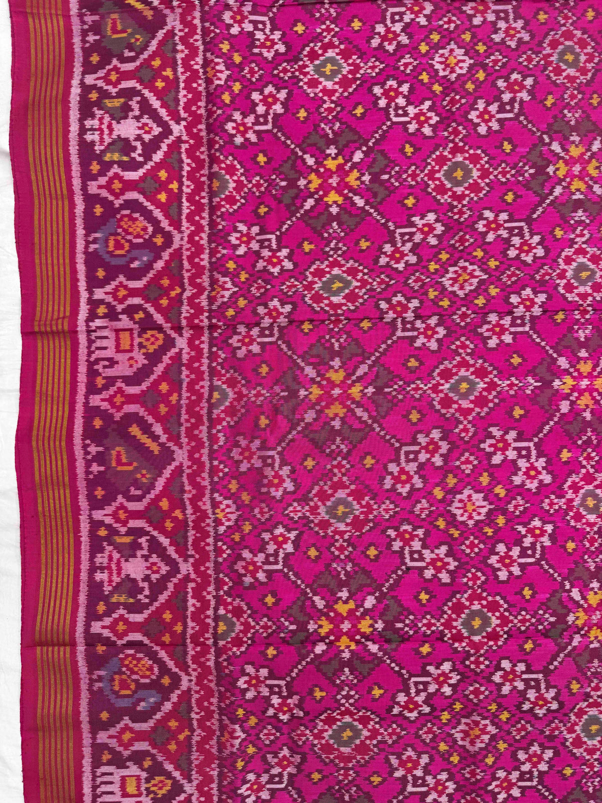 Pink Navratan Single Ikat Patan Patola Saree