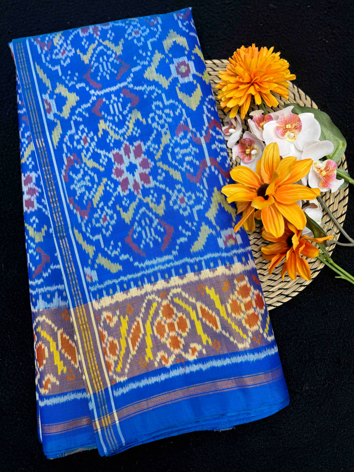 Blue Chhabdi Rajkot Patola Saree
