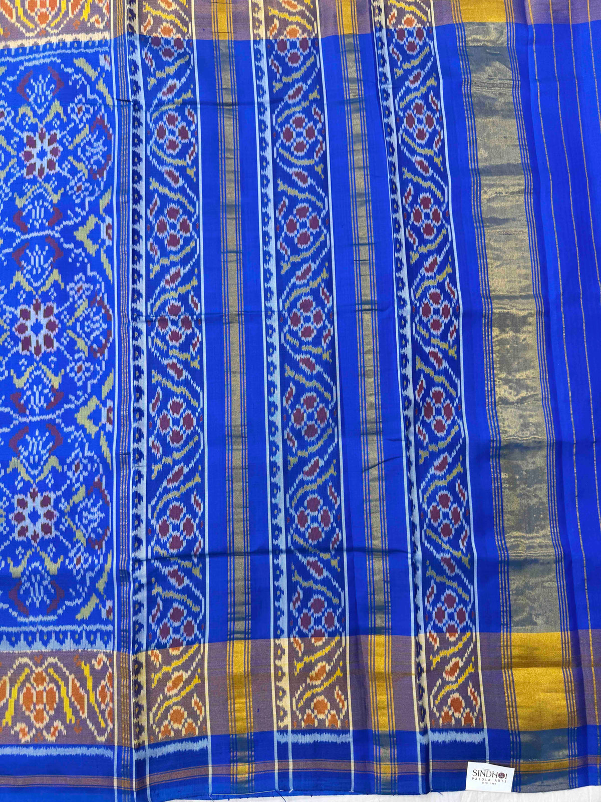 Blue Chhabdi Rajkot Patola Saree