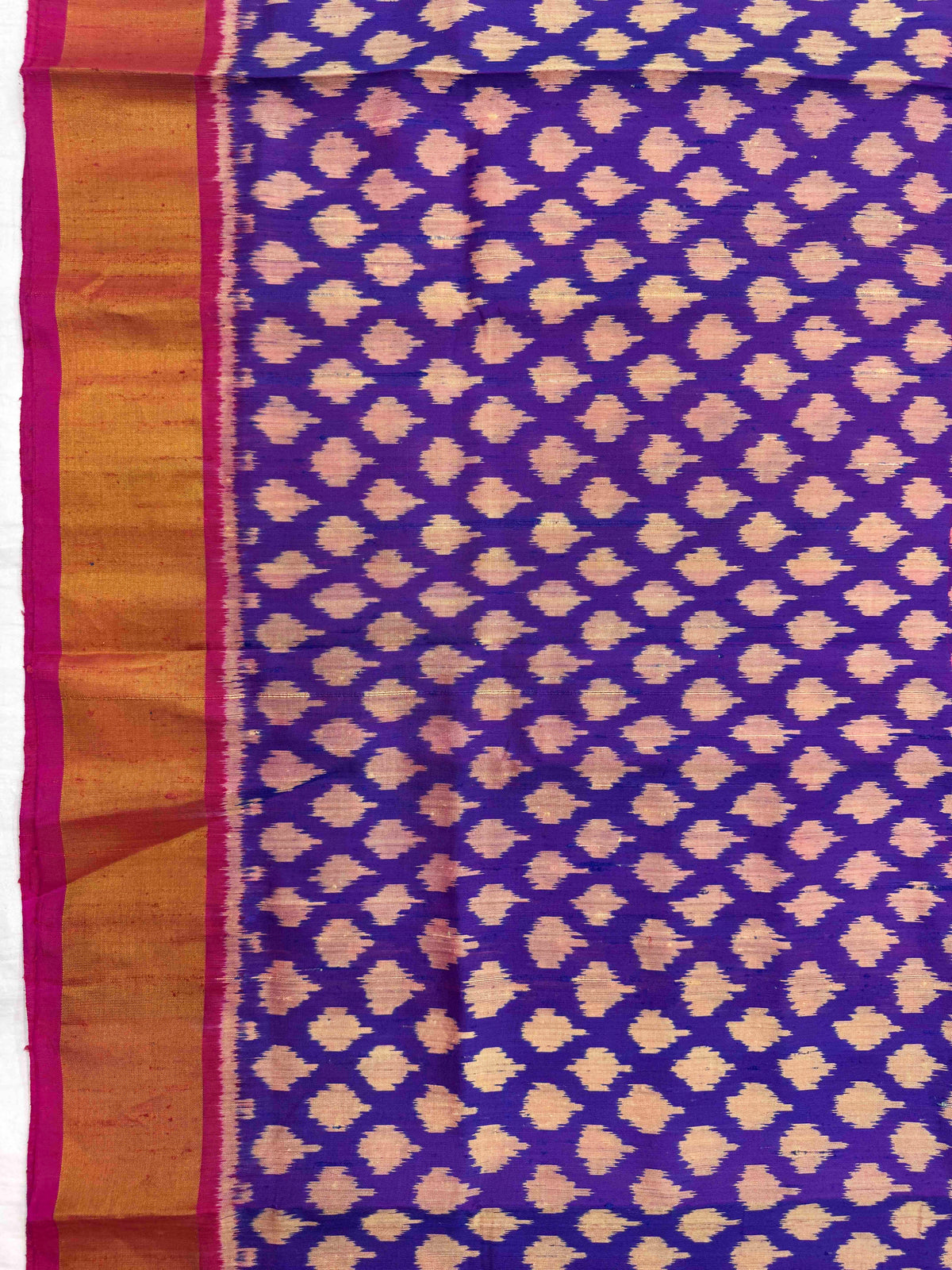 Pink & Purple Fancy Booty Raw Silk Rajkot Patola Saree