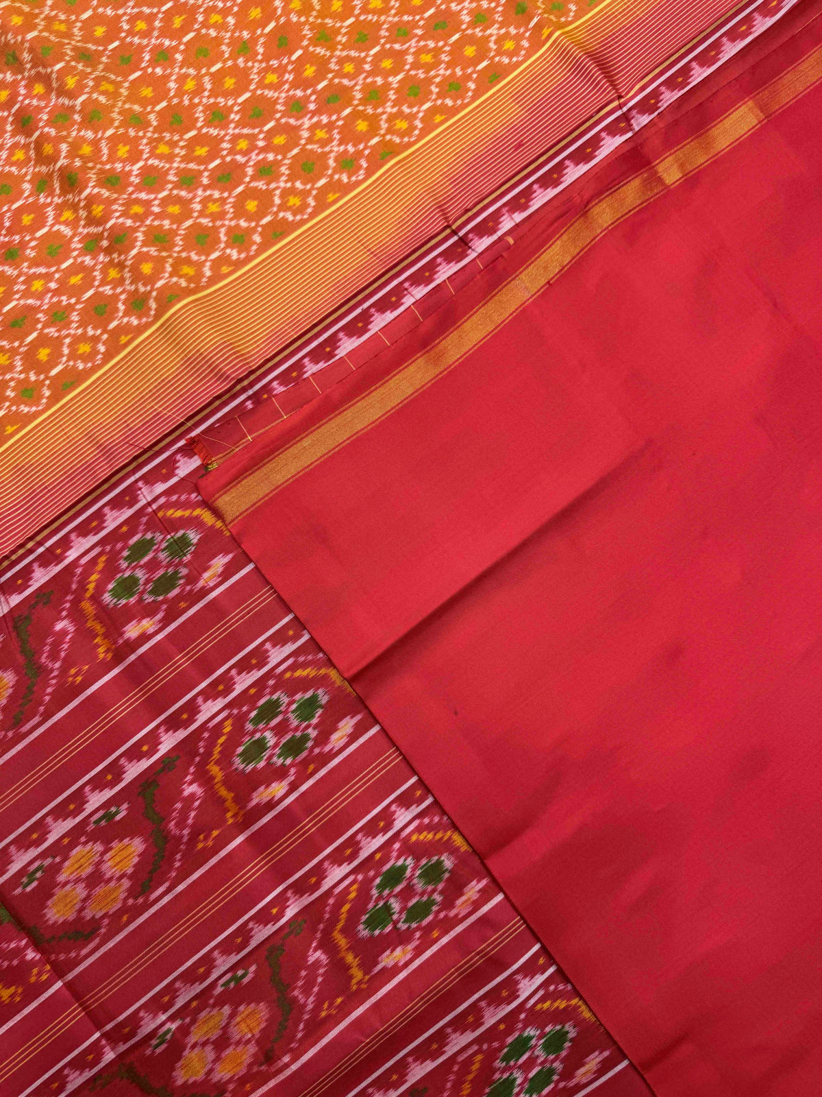 Red & Golden Booty Rajkot Patola Saree
