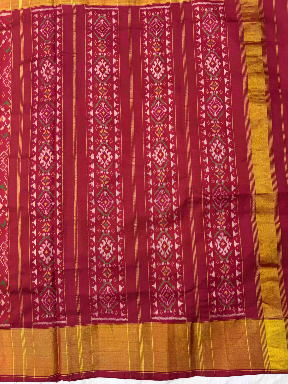 Red Navrata Elephant Rajkot Patola Saree