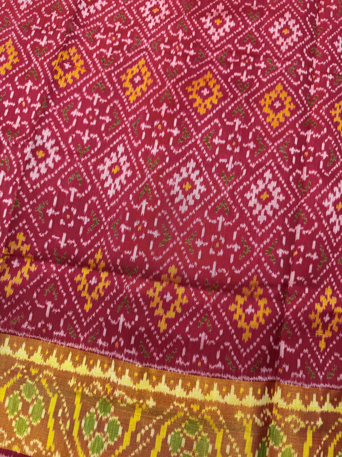 Maroon Panchanda Rajkot Patola Saree