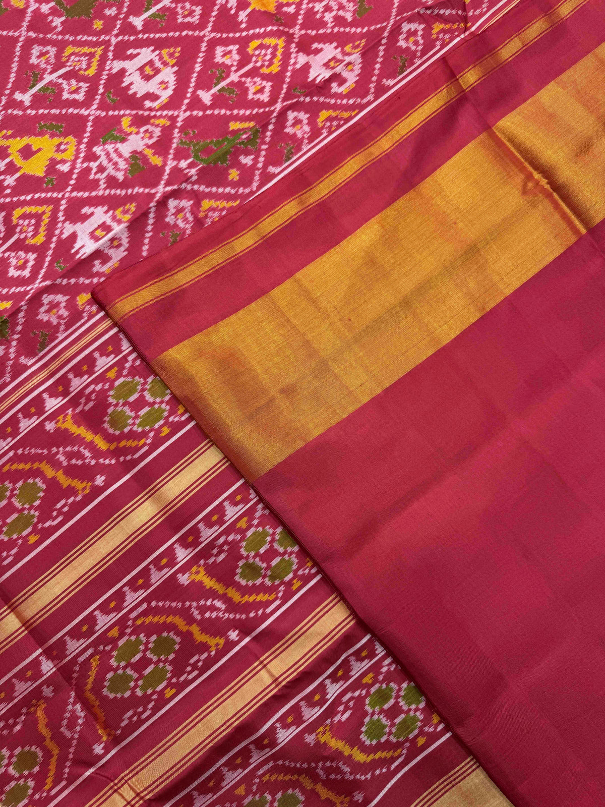 Maroon Small Narikunj Rajkot Patola Saree