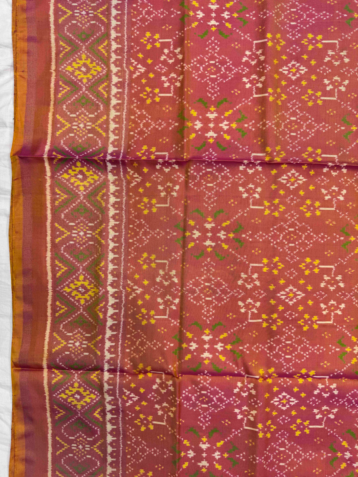 Peach Navratan Rajkot Patola Saree