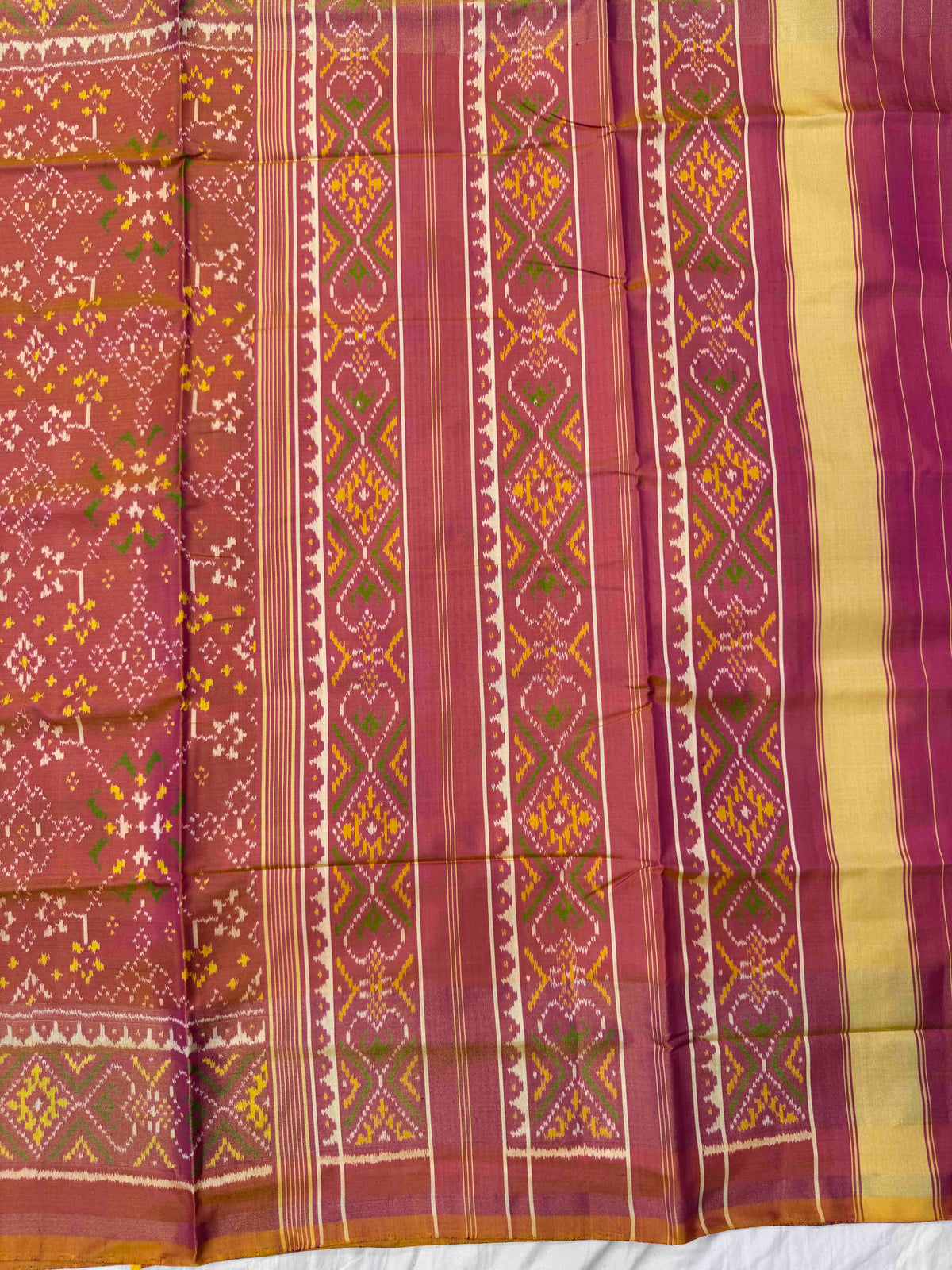 Peach Navratan Rajkot Patola Saree