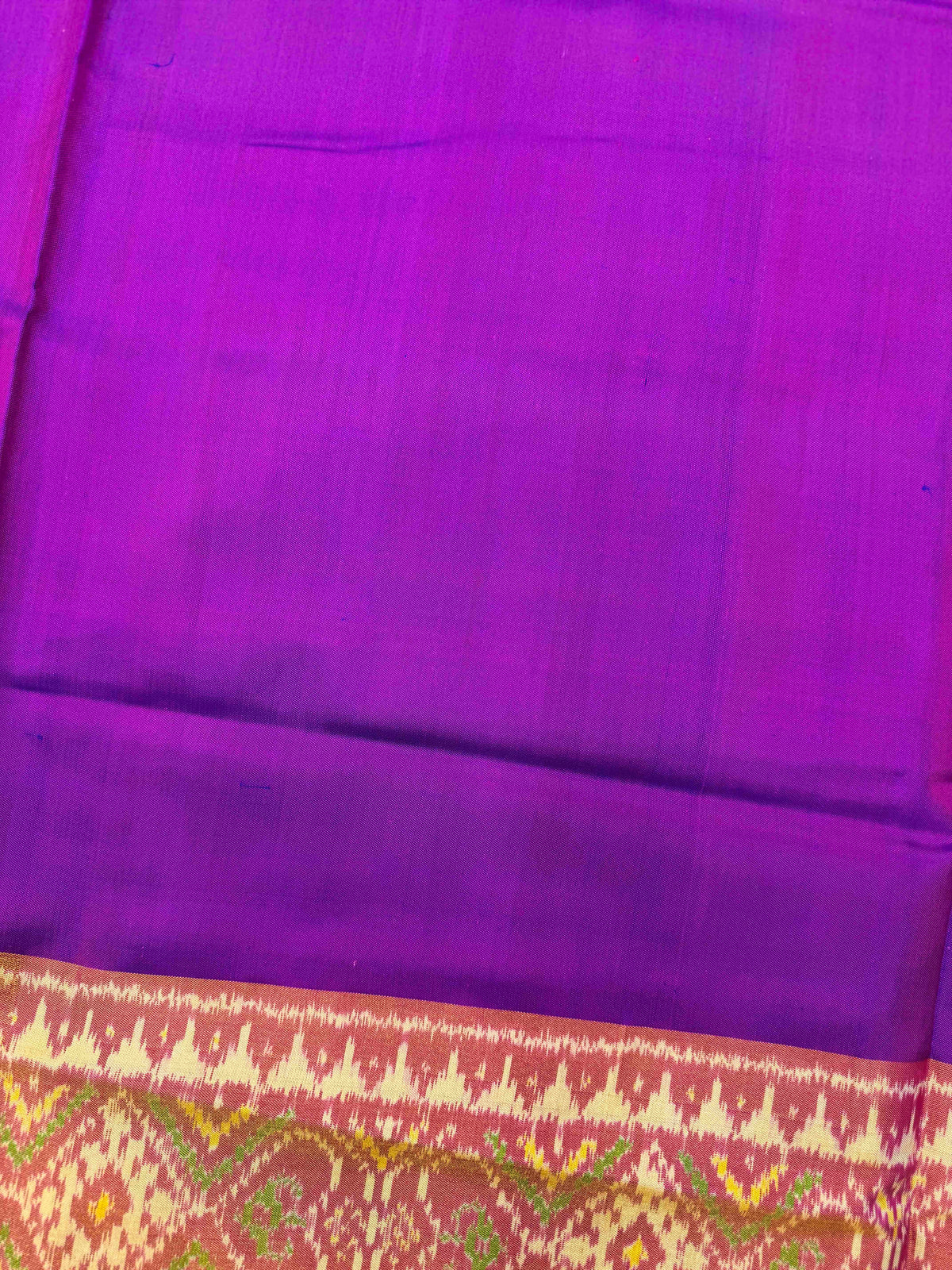 Magenta & Purple Plain Rajkot Patola Saree