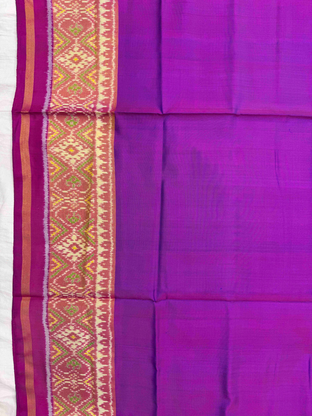 Magenta & Purple Plain Rajkot Patola Saree