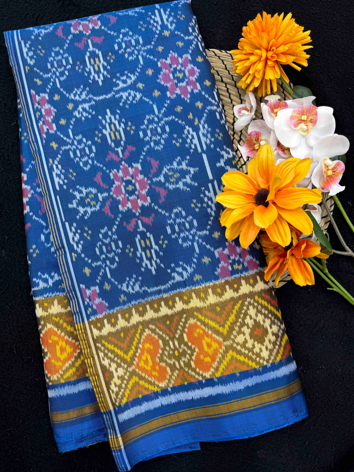 Turquoise Blue Chhabdi Rajkot Patola Saree