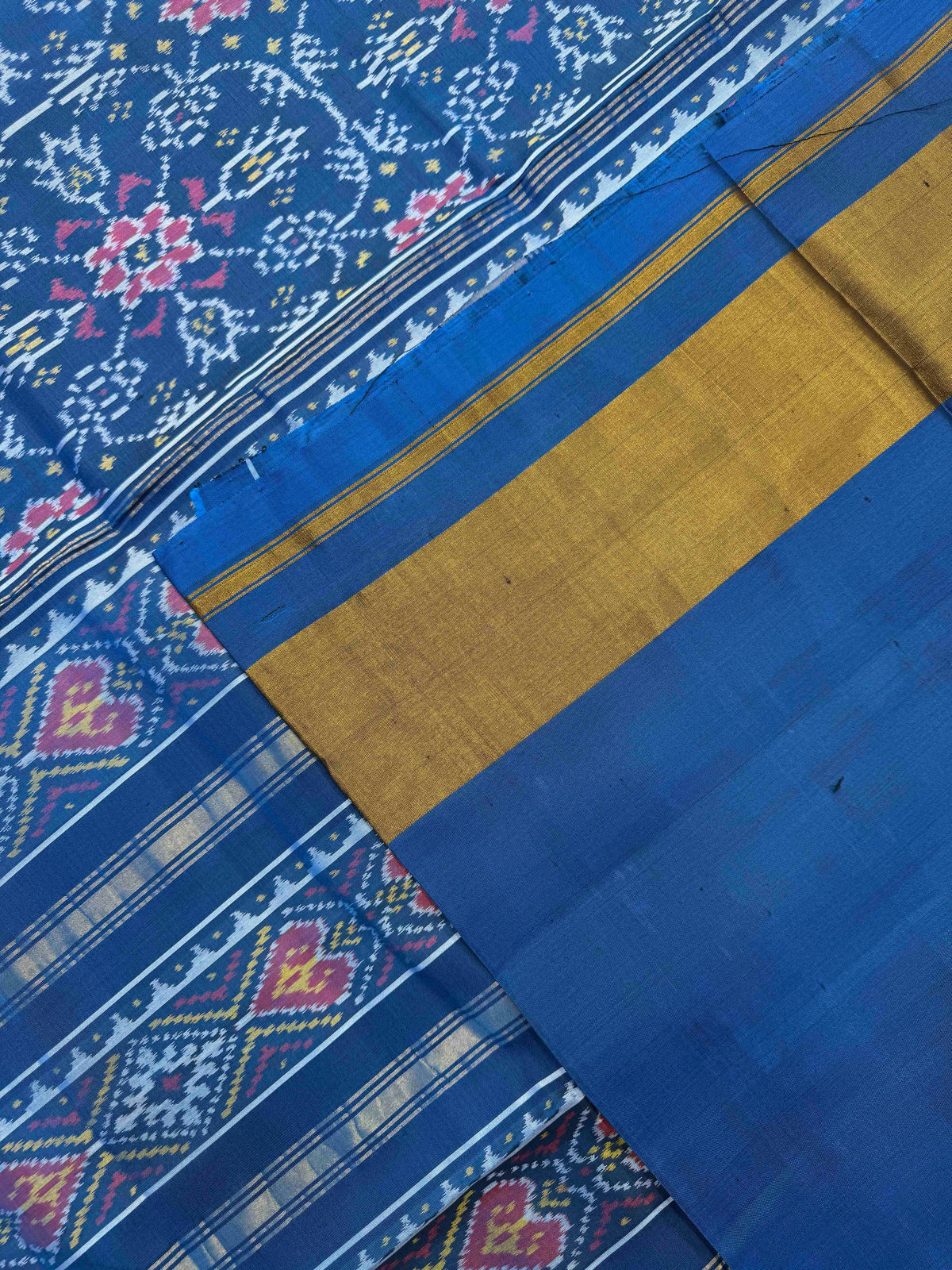 Turquoise Blue Chhabdi Rajkot Patola Saree