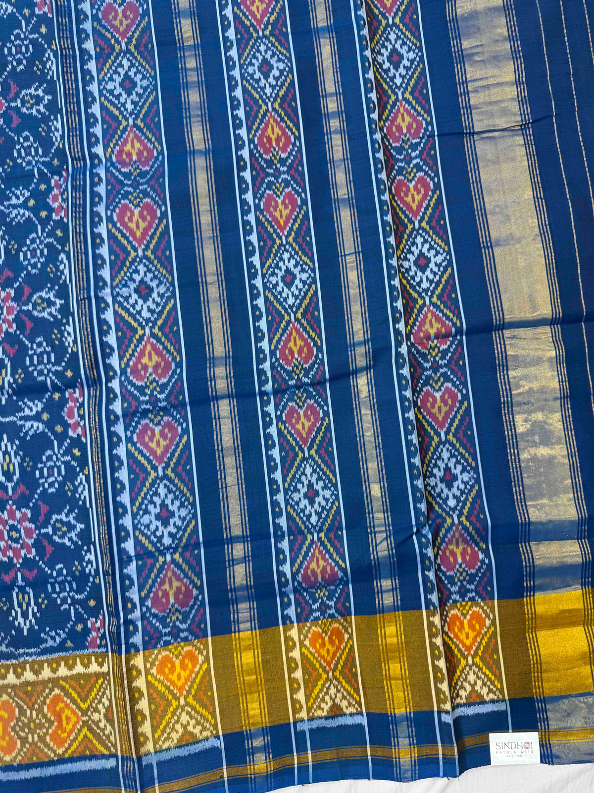 Turquoise Blue Chhabdi Rajkot Patola Saree