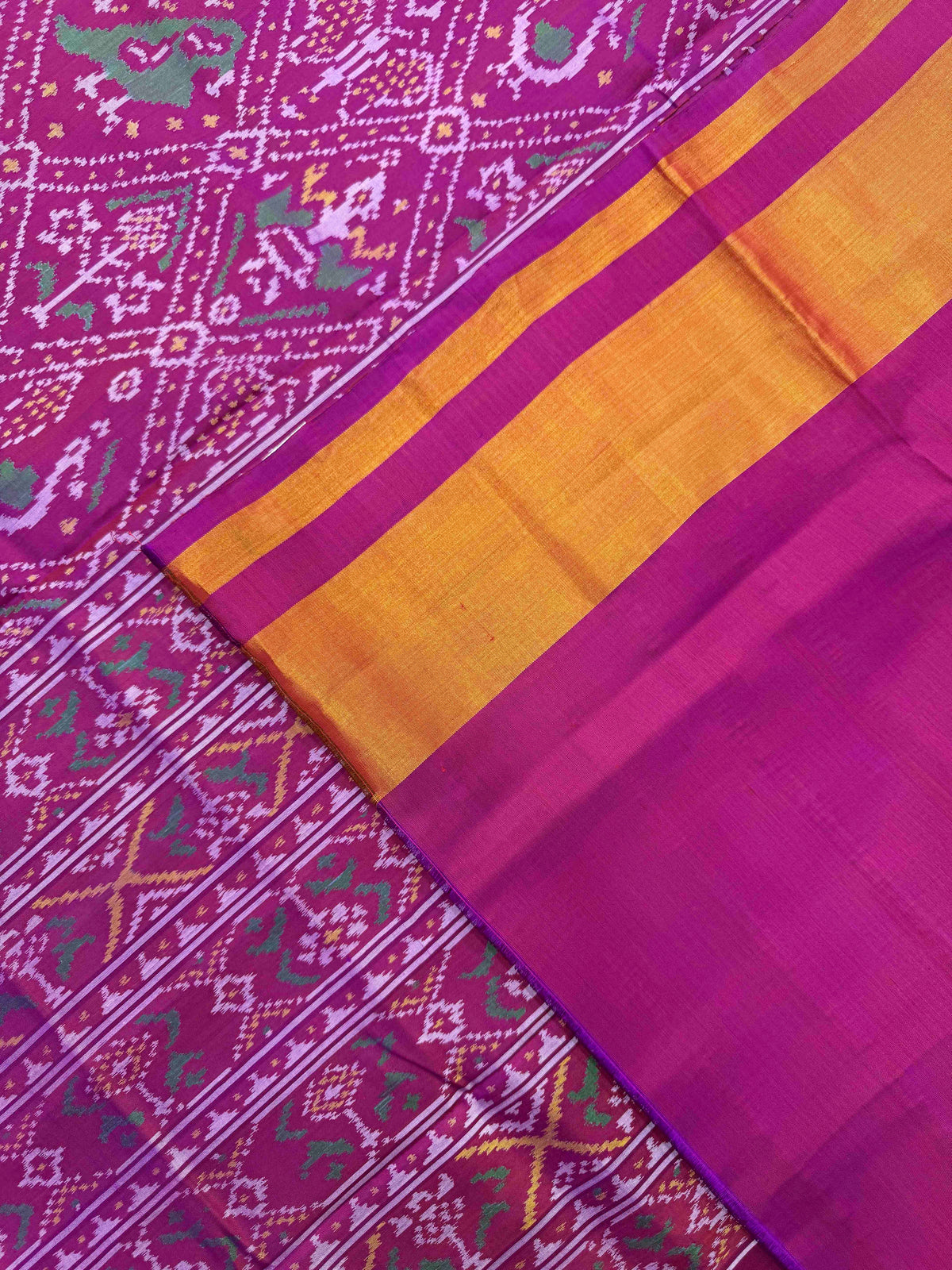 Magenta Pink Narikunj Rajkot Patola Saree