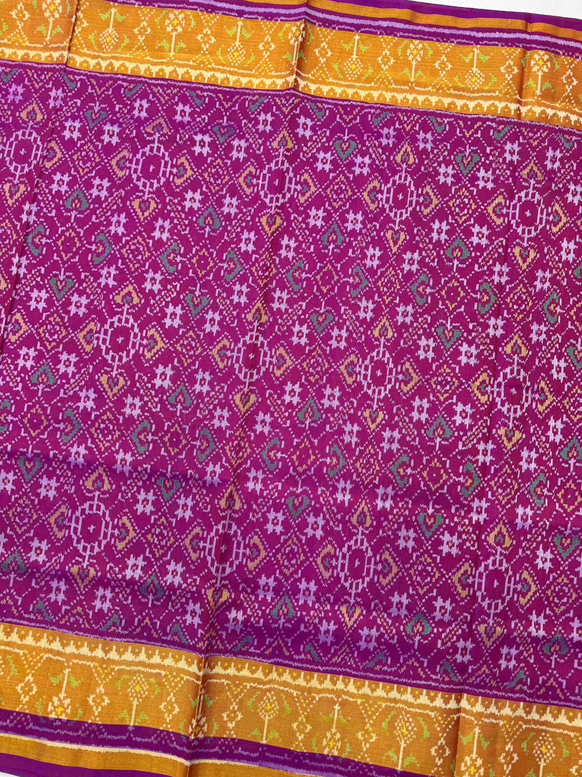 Magenta Pink Navratan Manekchowk Rajkot Patola Saree