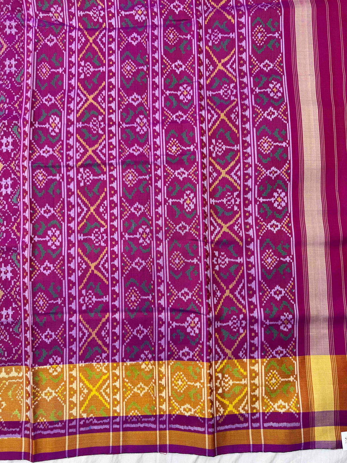 Magenta Pink Navratan Manekchowk Rajkot Patola Saree