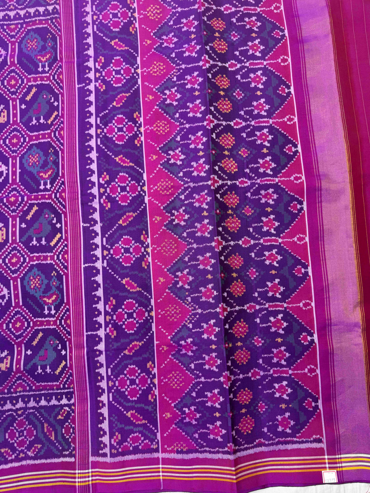 Purple Small Narikunj Single Ikat Patan Patola Saree