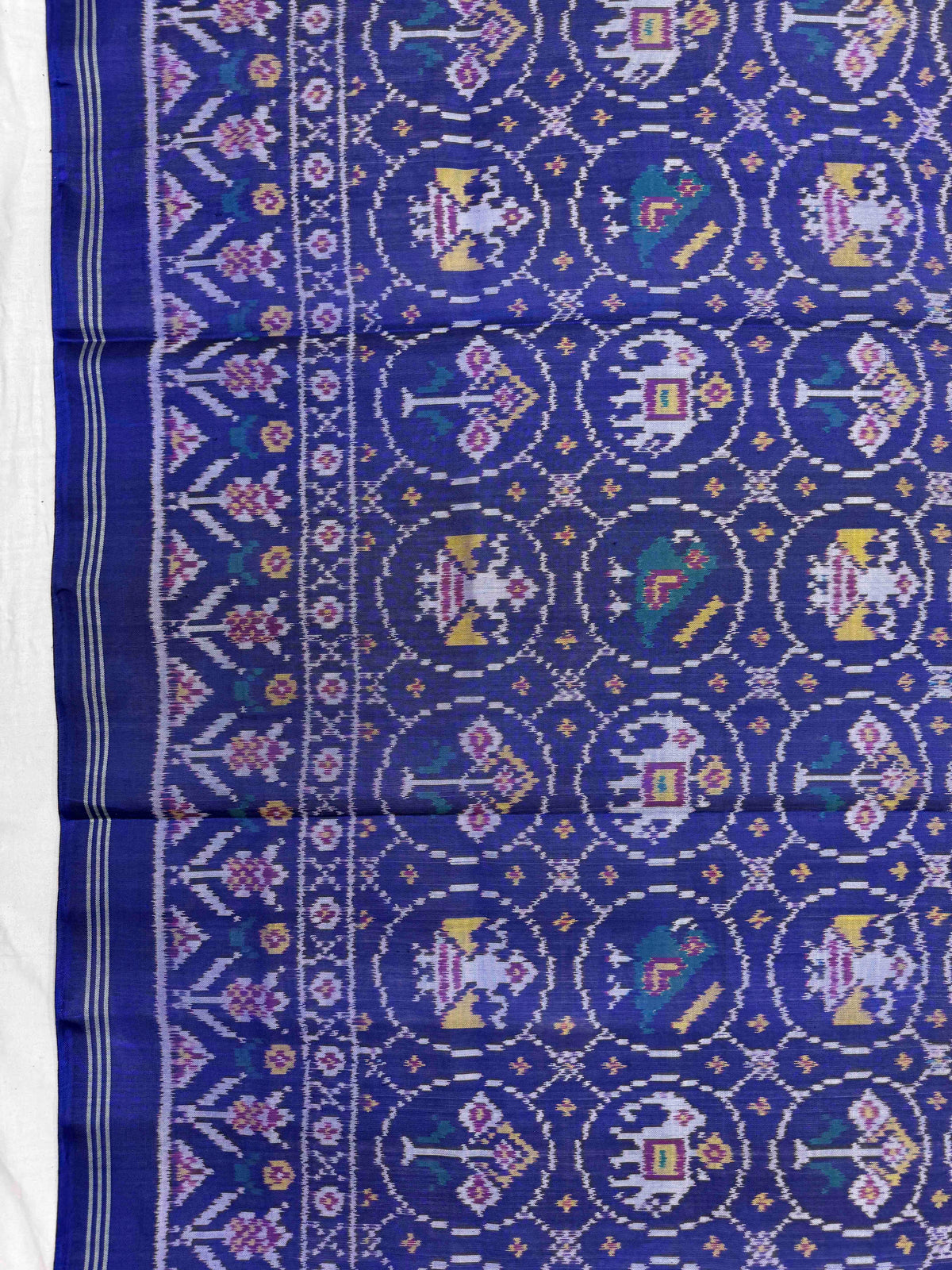 Blue Circle Narikunj Semi Double Ikat Patola Dupatta