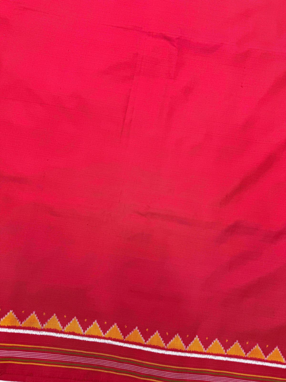 Red Plain Double Ikat Patan Patola Saree