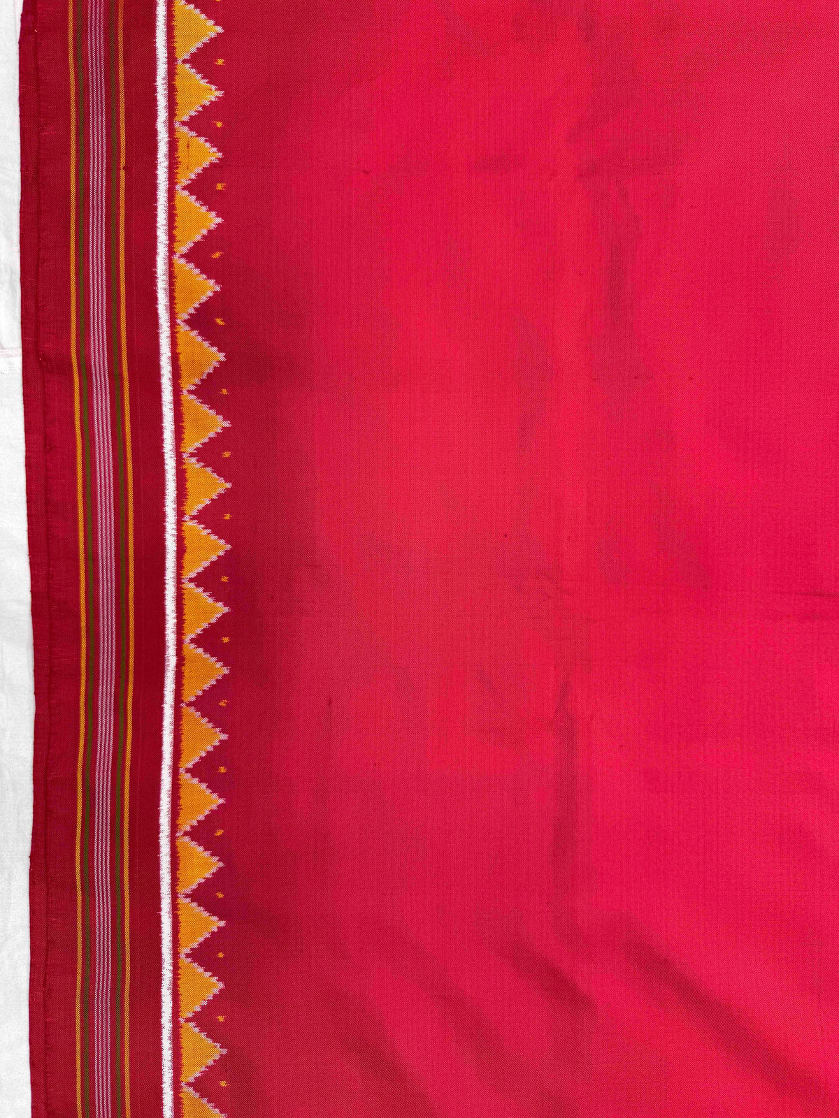 Red Plain Double Ikat Patan Patola Saree