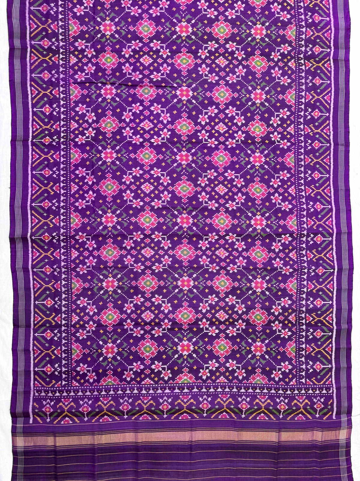 Purple Navartan Semi Double Ikat Patola Dupatta