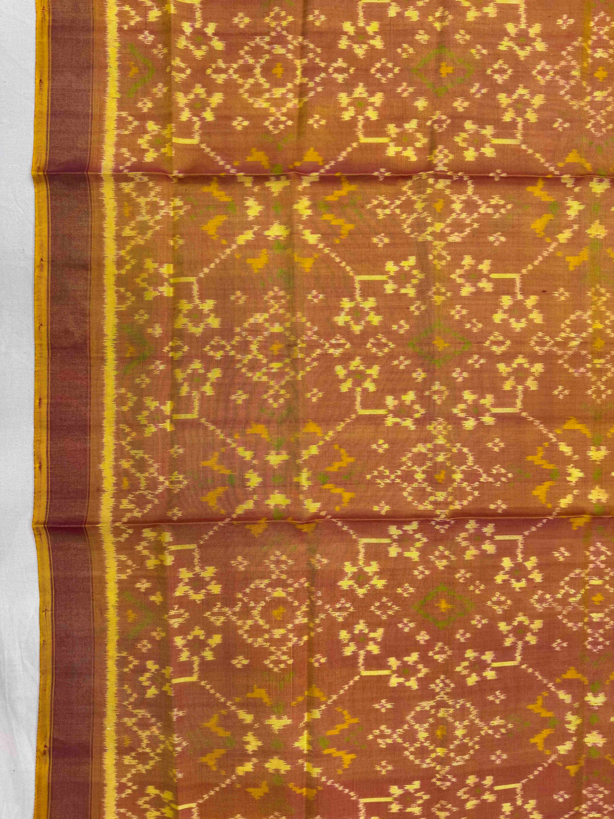 Golden Navratan Single Ikat Patola Dupatta