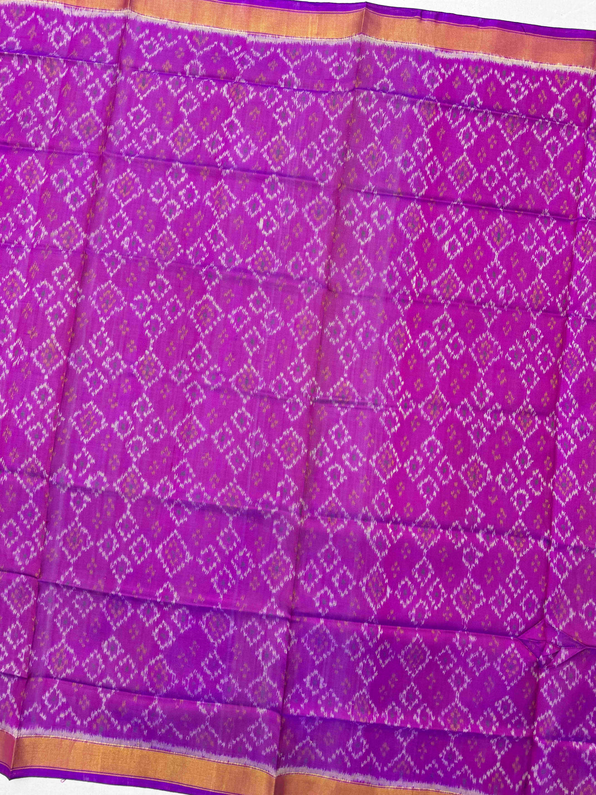 Purplish Pink Booty Single Ikat Patola Dupatta