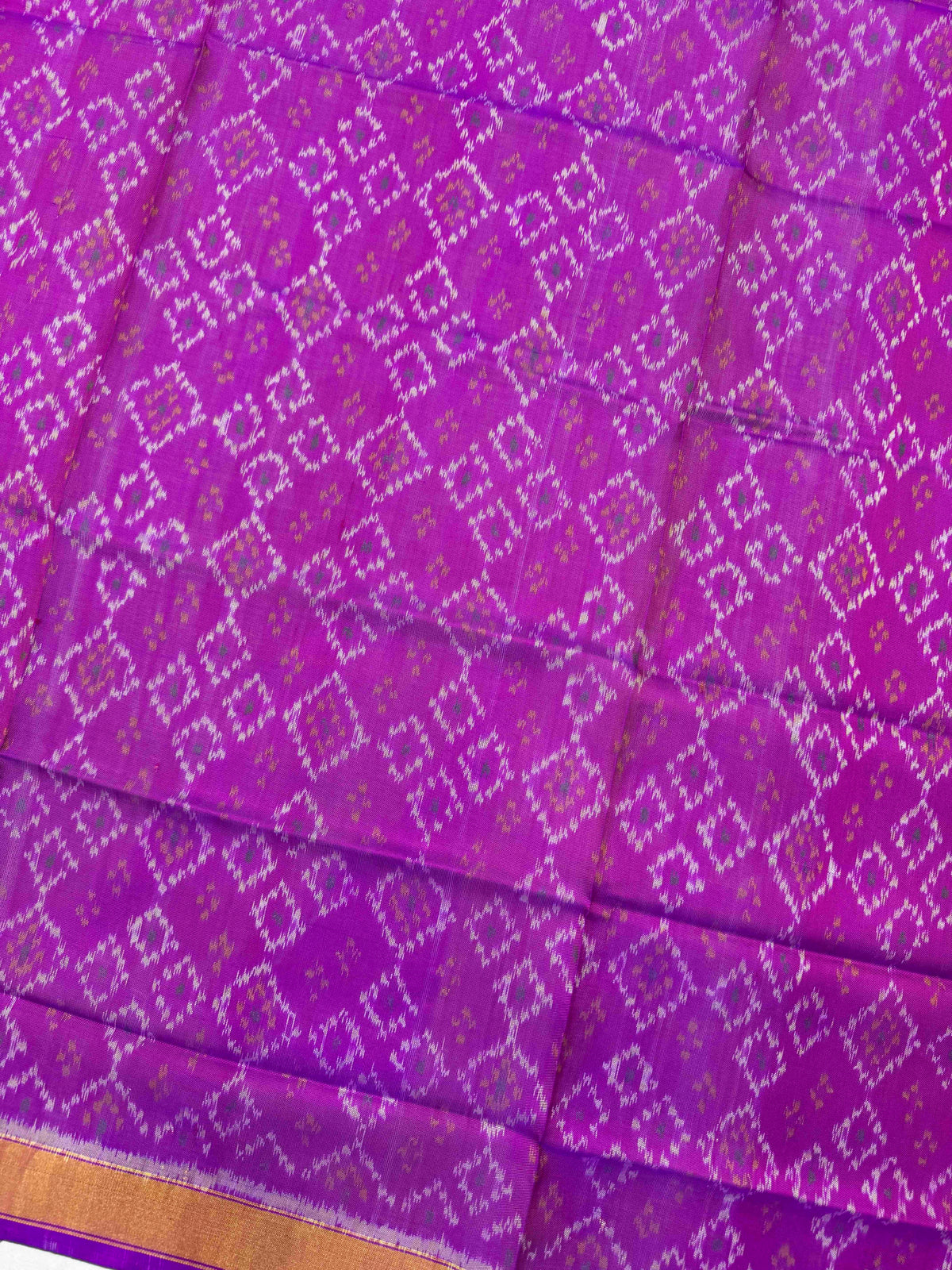 Purplish Pink Booty Single Ikat Patola Dupatta