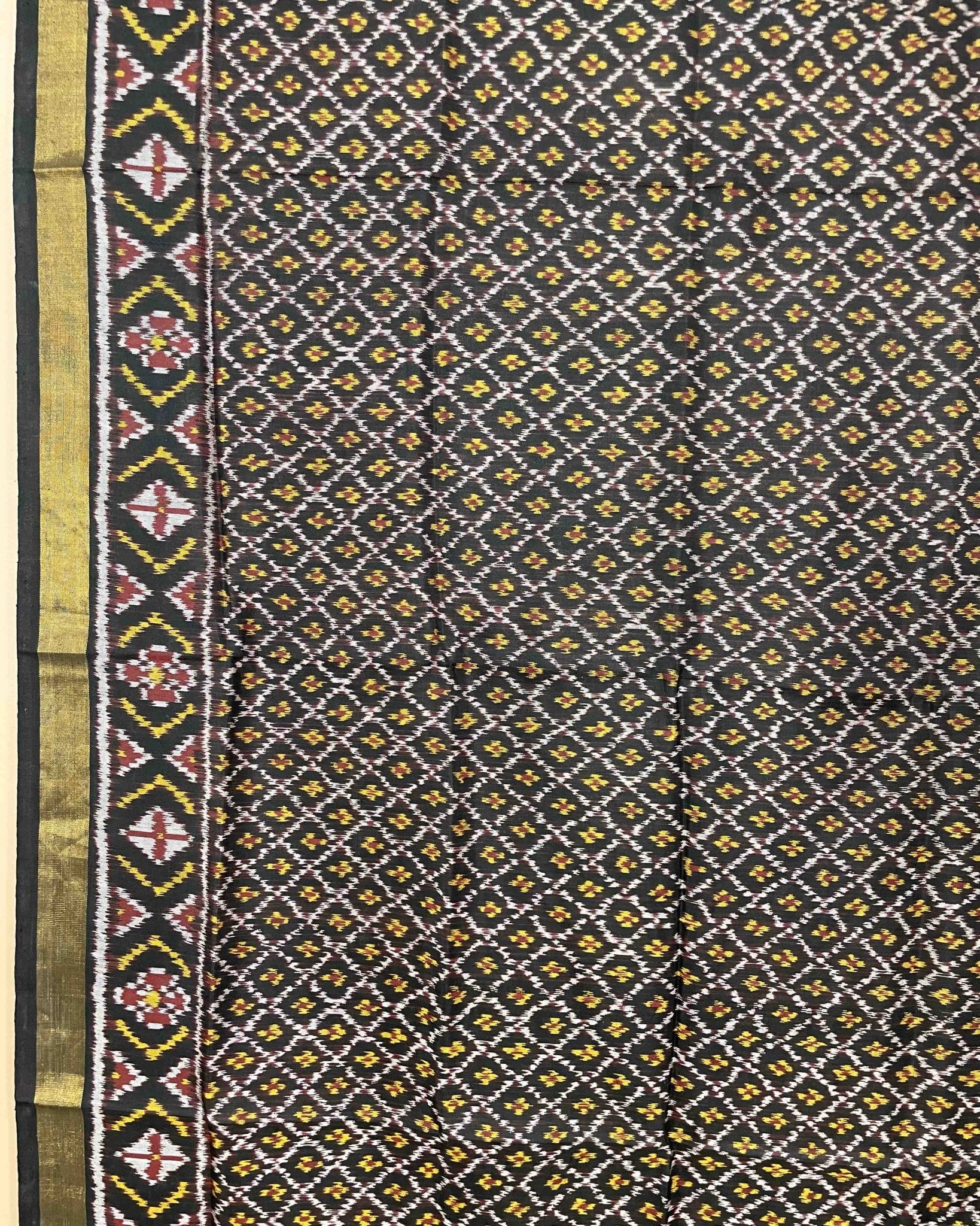 Black Booty Designer Patola Dupatta - SindhoiPatolaArt