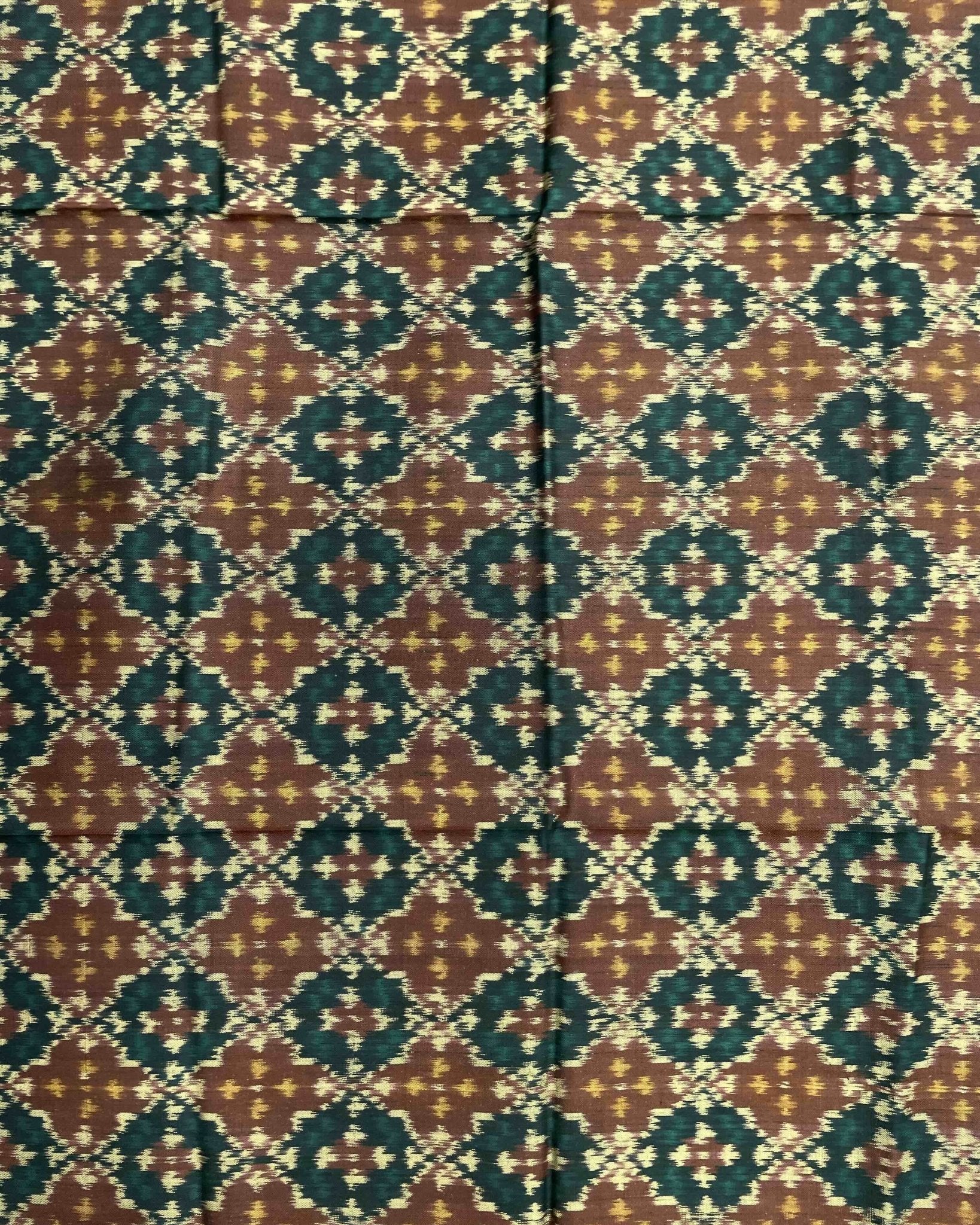 Black & Brown Buttonful Design Patola Dupatta - SindhoiPatolaArt