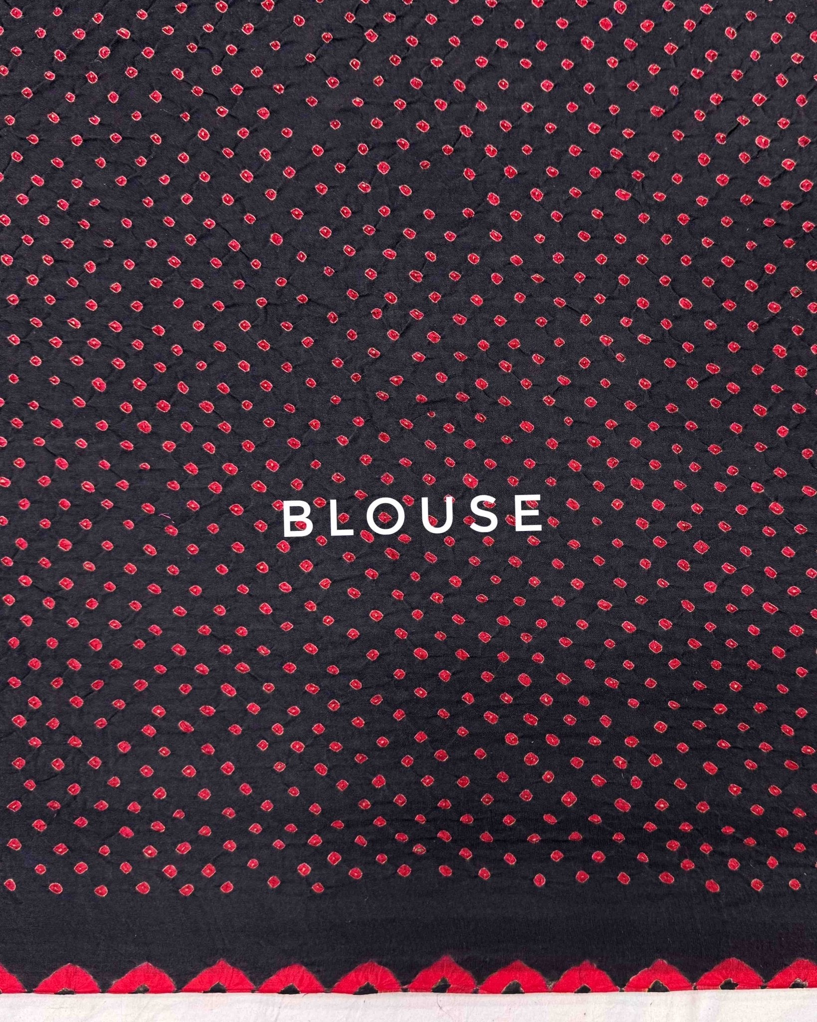 Black Gajji Silk Bandhani Saree - SindhoiPatolaArt