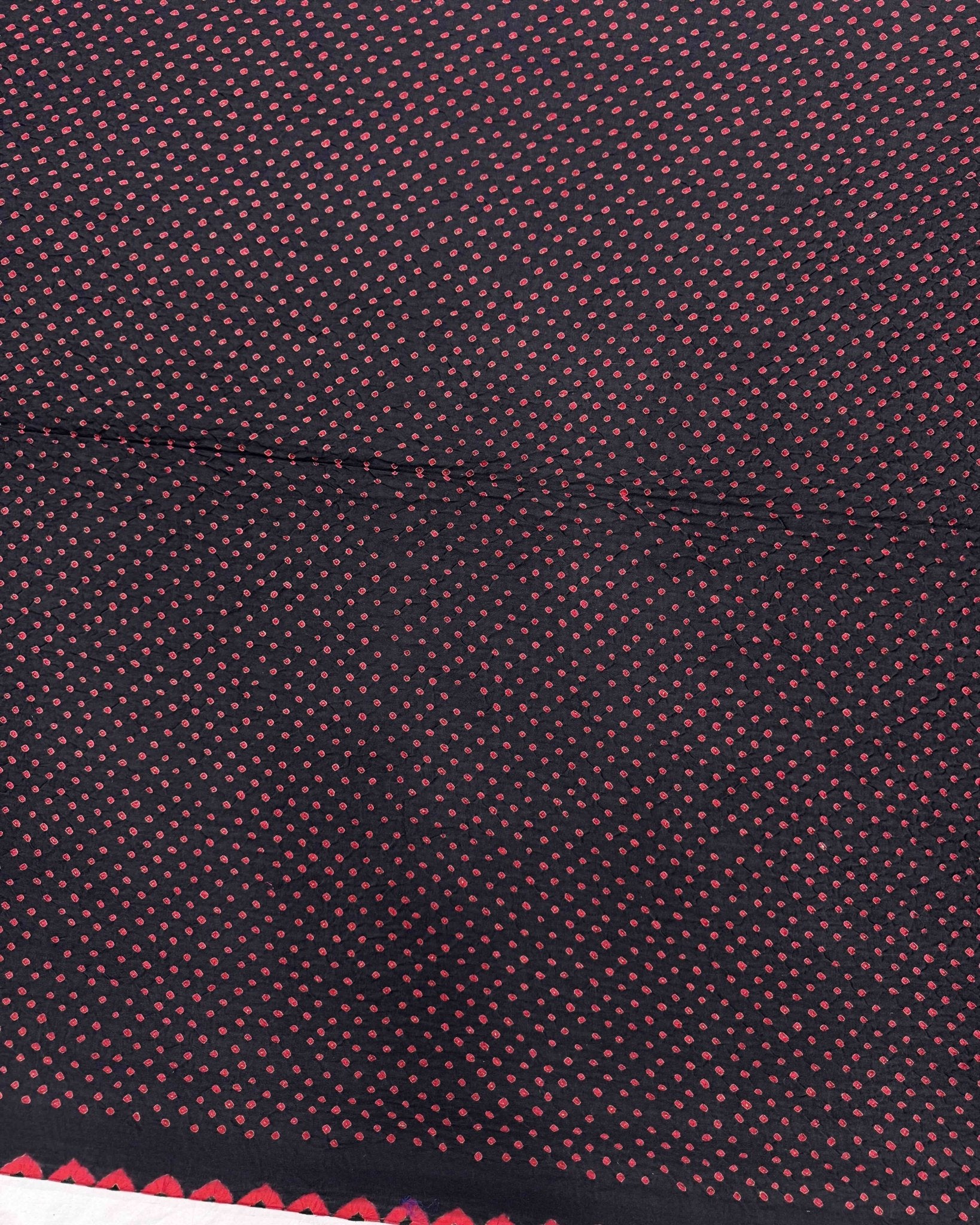 Black Gajji Silk Bandhani Saree - SindhoiPatolaArt