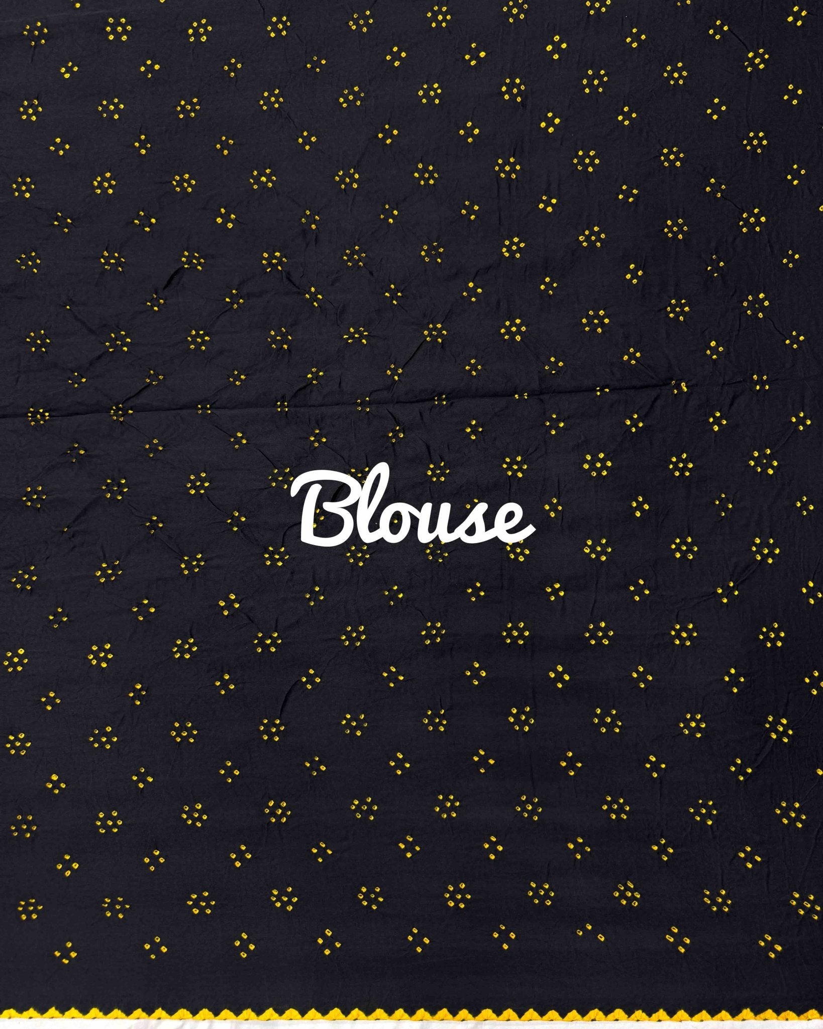 Black Gajji Silk Bandhani Saree - SindhoiPatolaArt