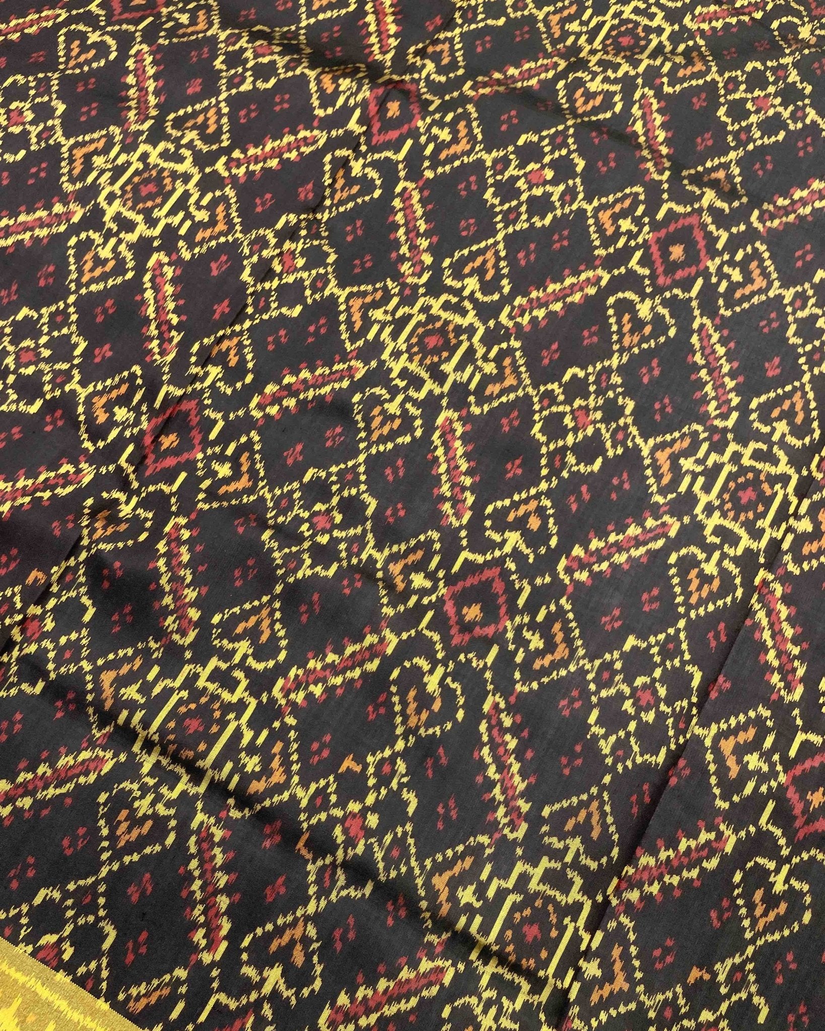 Black Manekchowk Designer Patola Saree - SindhoiPatolaArt