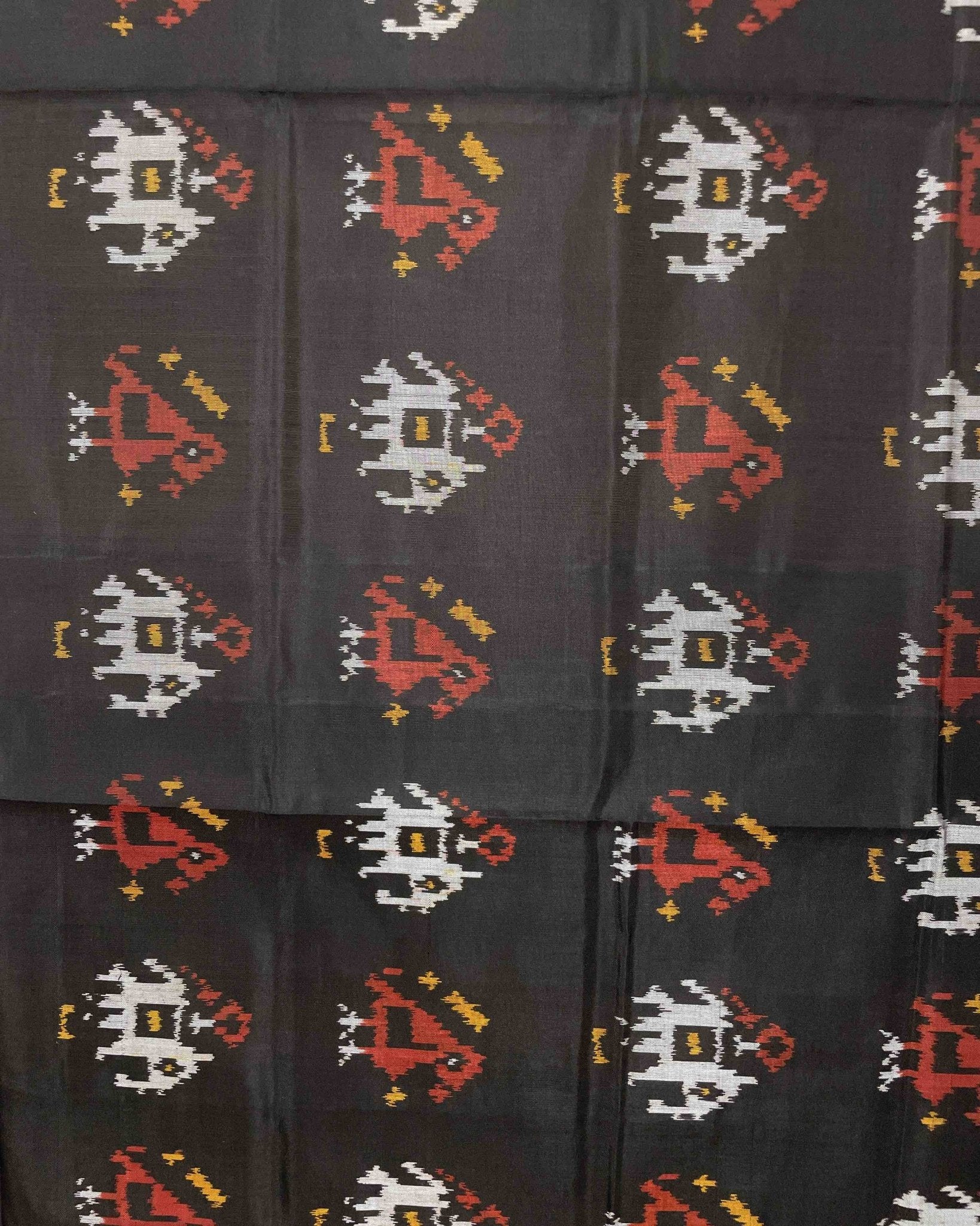 Black Narikunj Designer Patola Dupatta - SindhoiPatolaArt