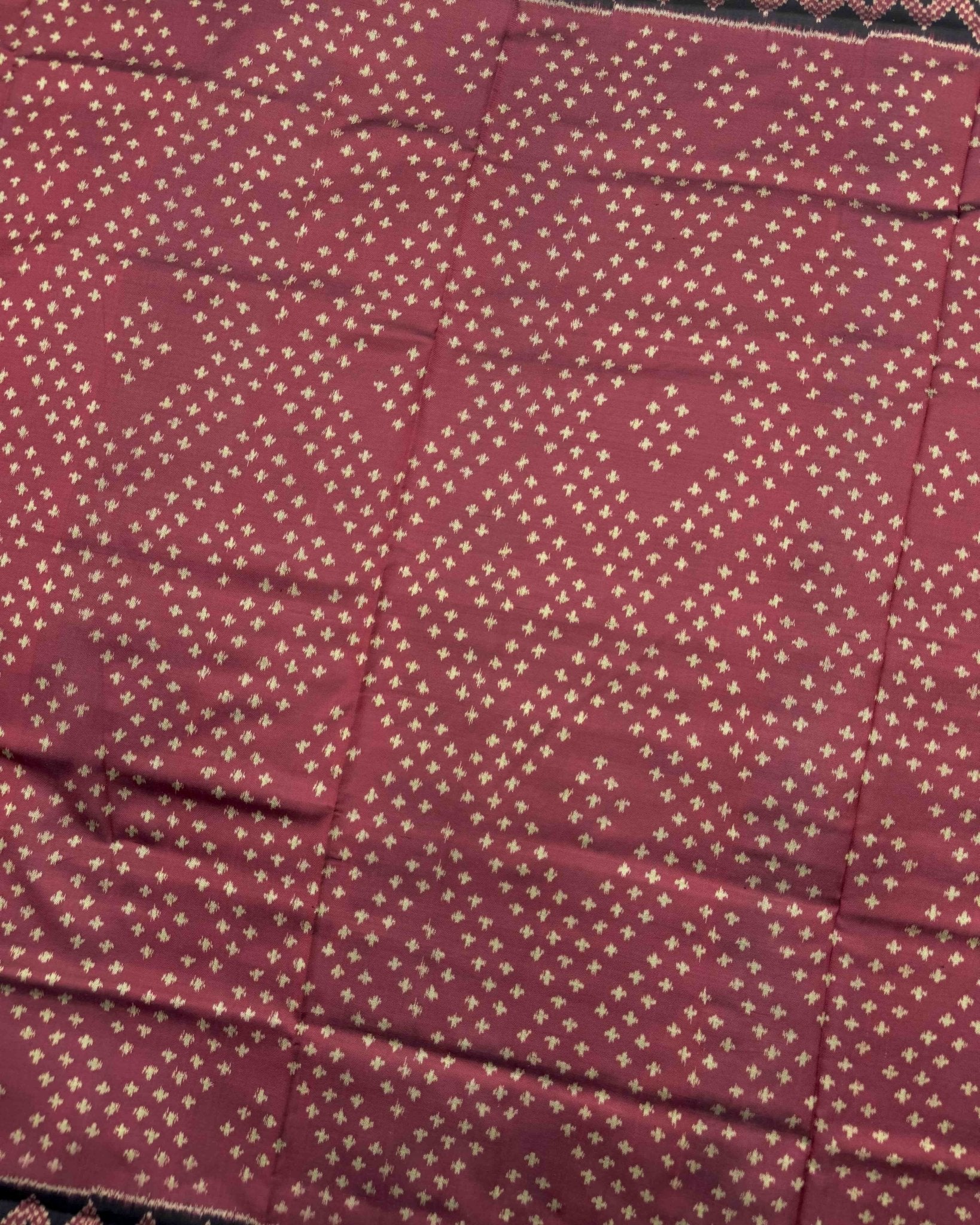 Black & Red Bandhej Design Patola Saree - SindhoiPatolaArt