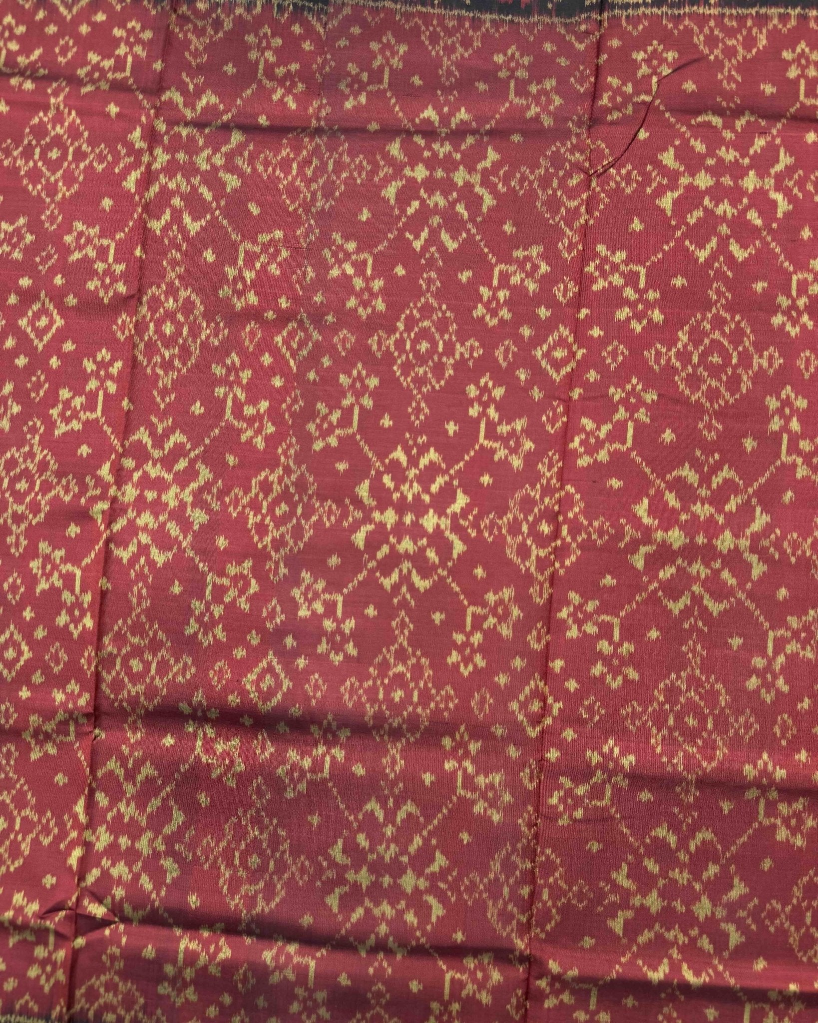 Black & Red Navratan Patola Saree - SindhoiPatolaArt